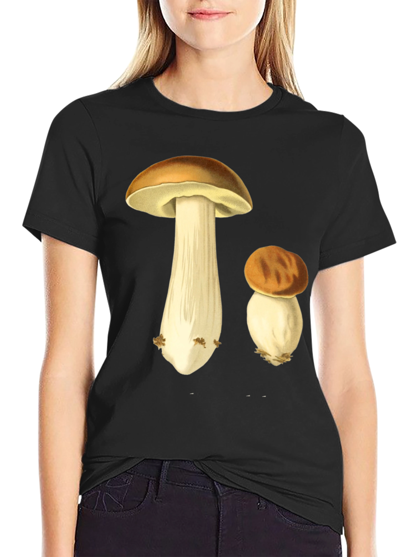 Mushroom Graphic Tee - Botanical Print
