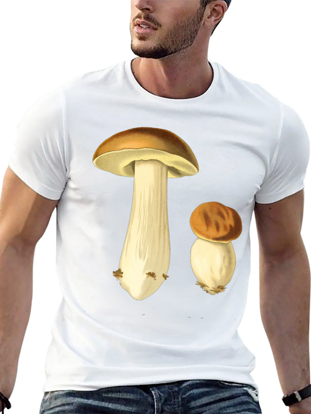 Mushroom Graphic Tee - Botanical Print