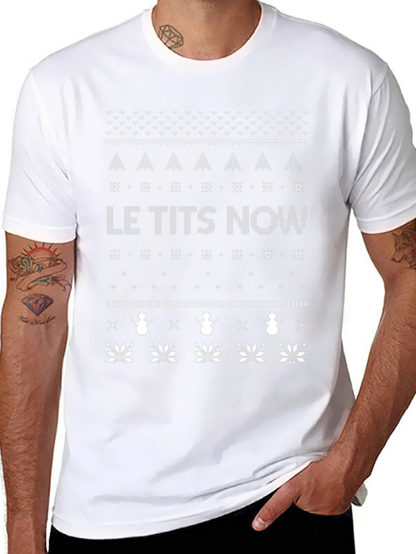 Le Tits Now Christmas Sweater T-Shirt