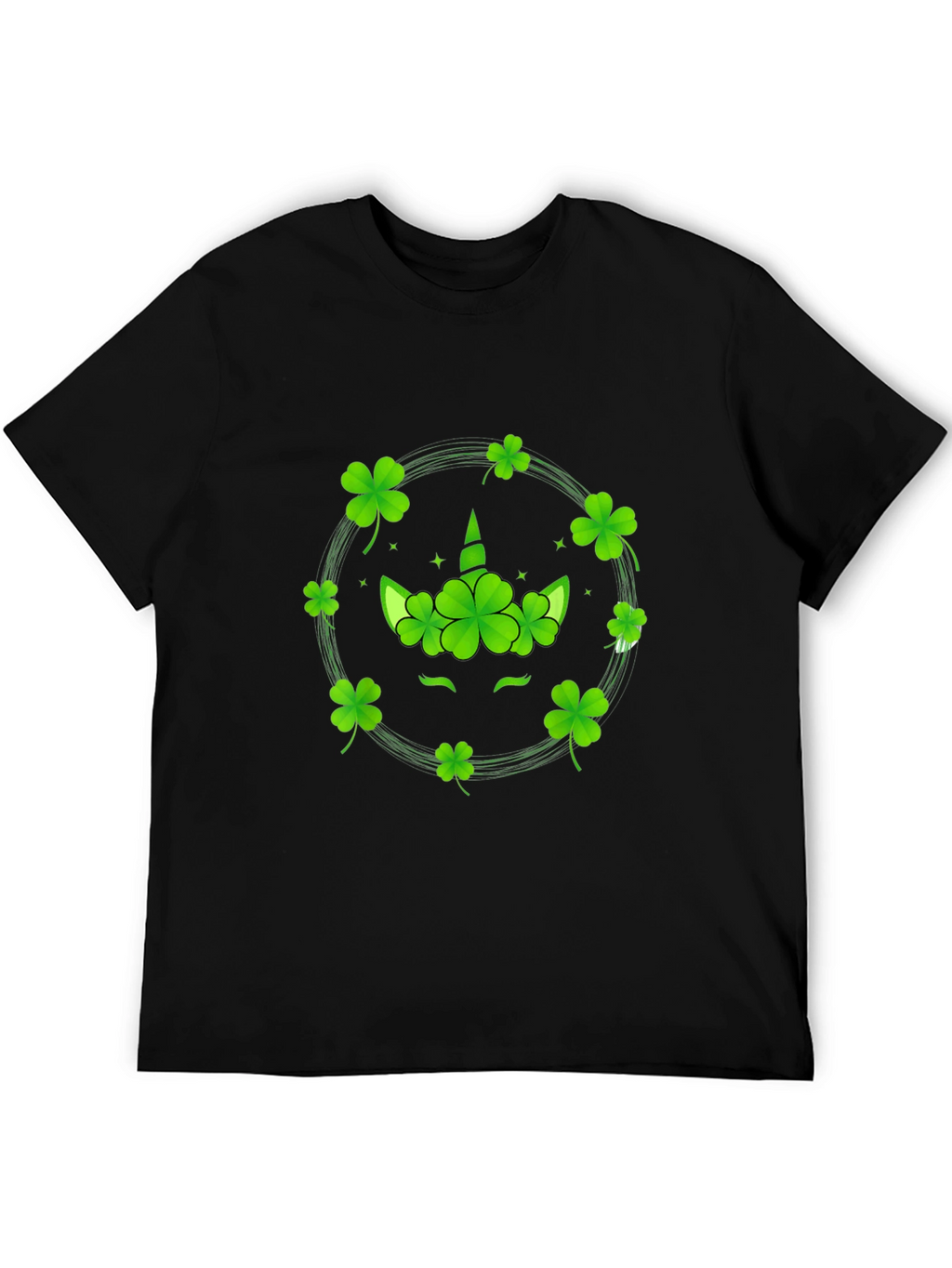 St. Patricks Day Unicorn Clover T-Shirt