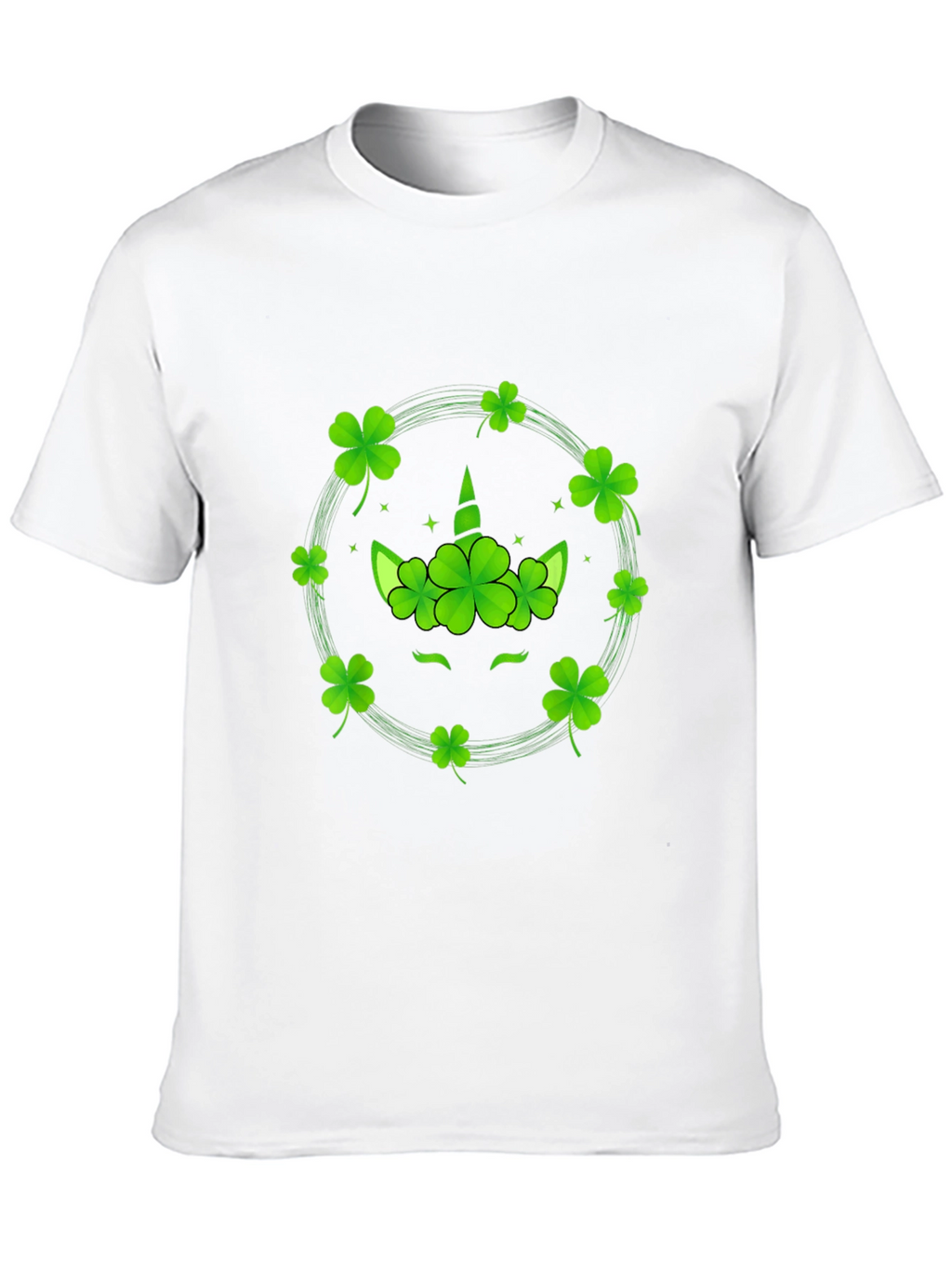 St. Patricks Day Unicorn Clover T-Shirt