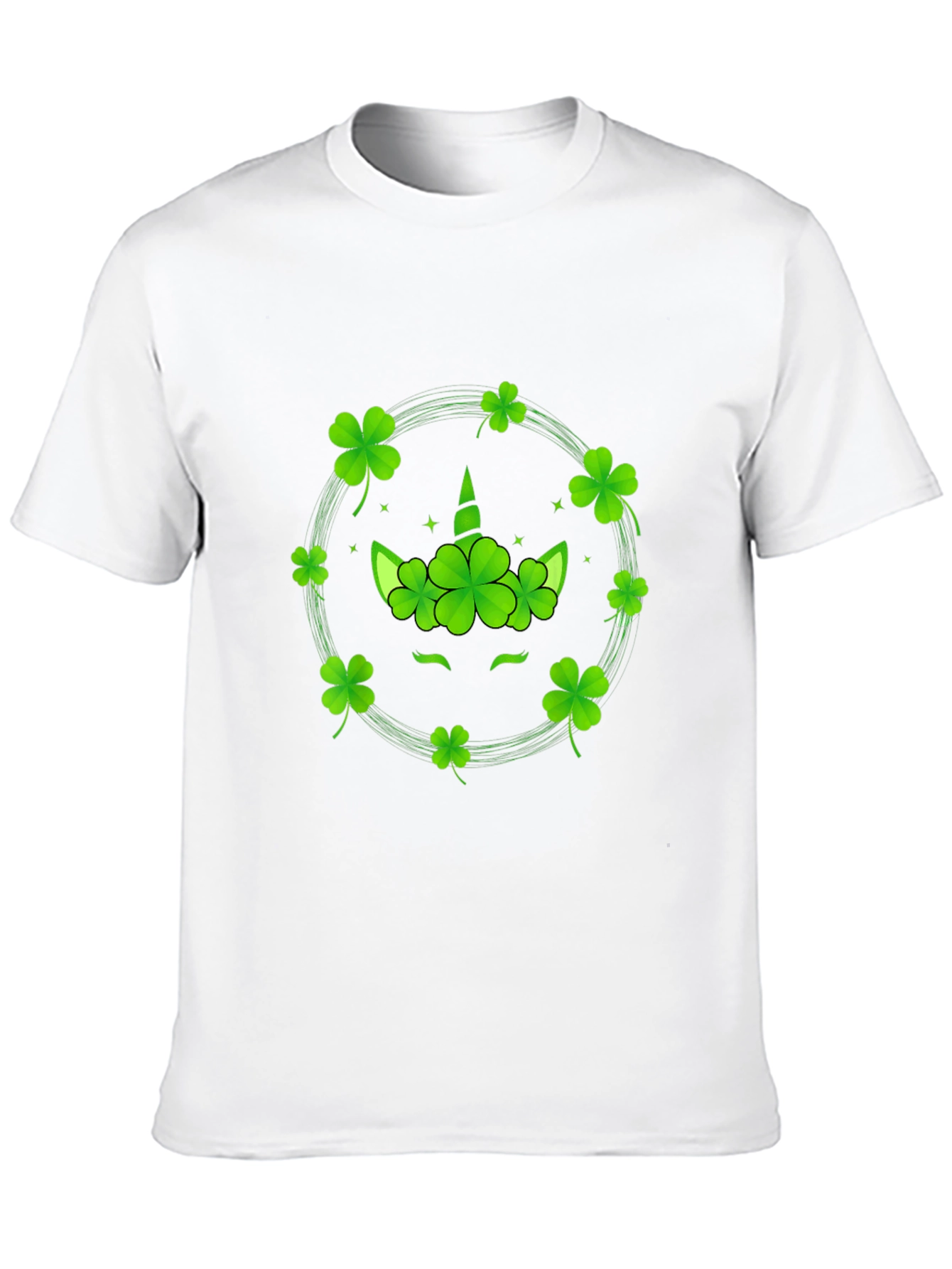 St. Patricks Day Unicorn Clover T-Shirt