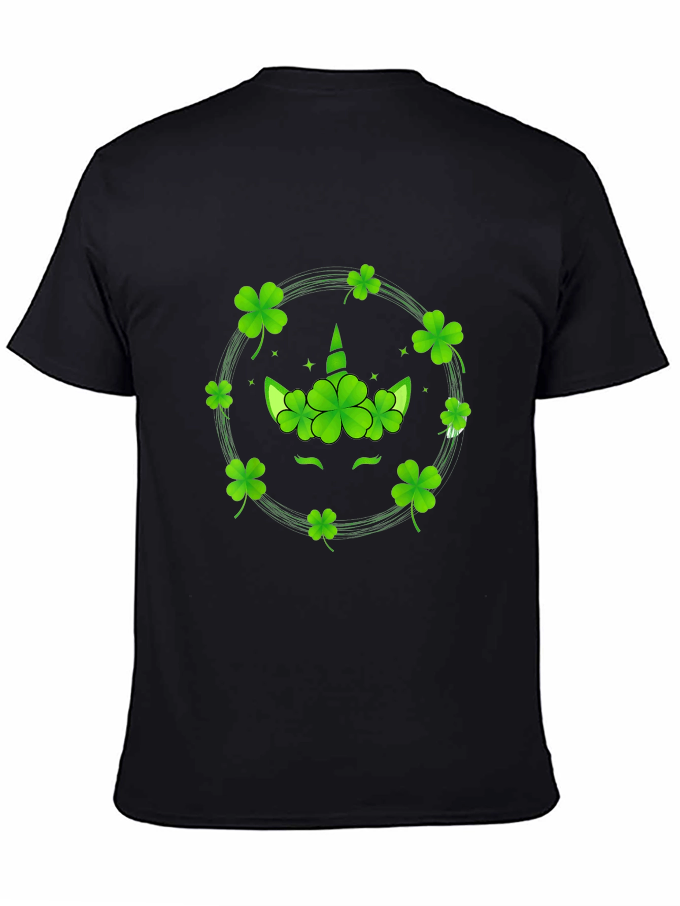 St. Patricks Day Unicorn Clover T-Shirt
