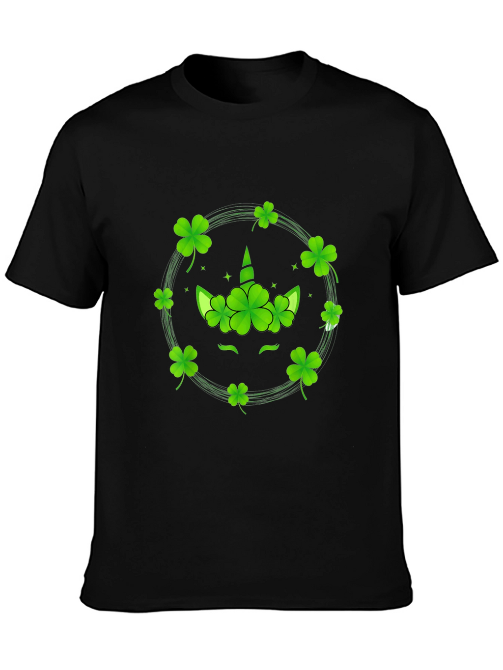 St. Patricks Day Unicorn Clover T-Shirt