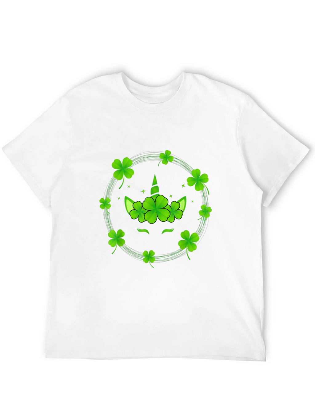 St. Patricks Day Unicorn Clover T-Shirt