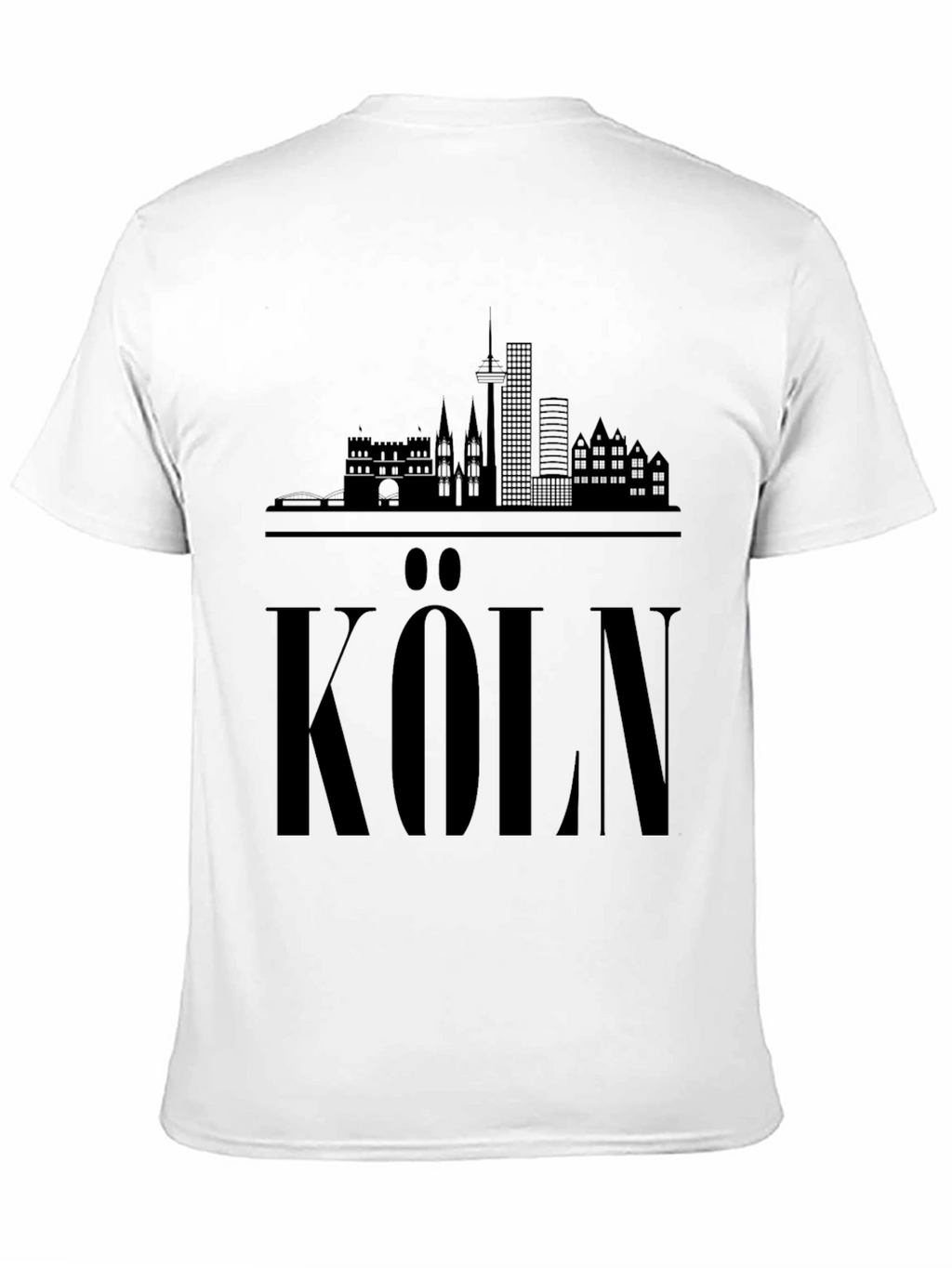 Cologne Skyline T-Shirt - Black Graphic Tee