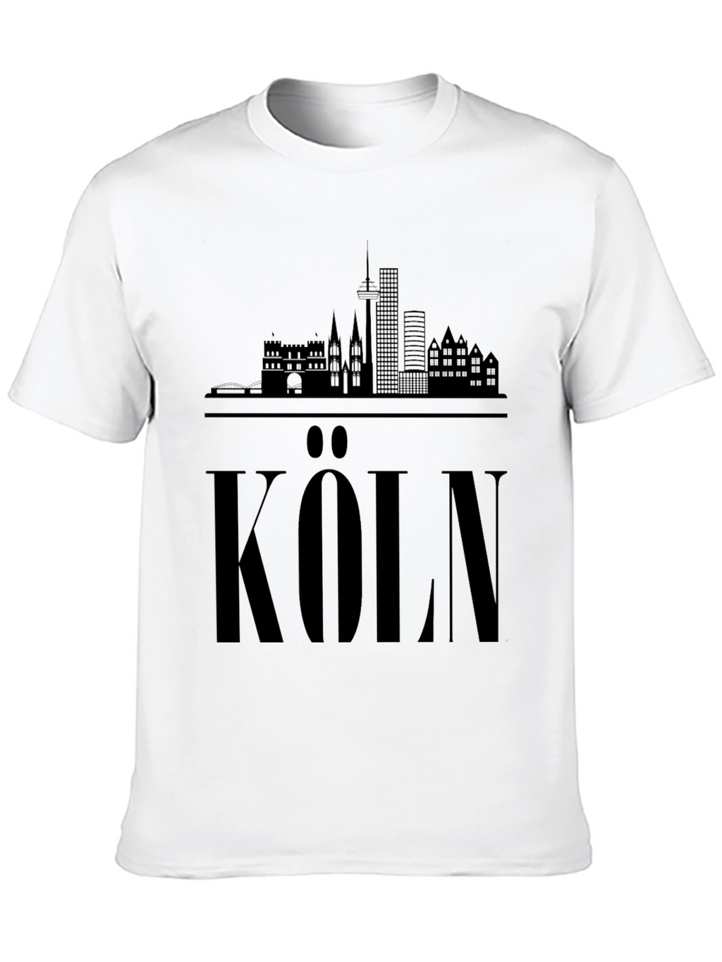 Cologne Skyline T-Shirt - Black Graphic Tee