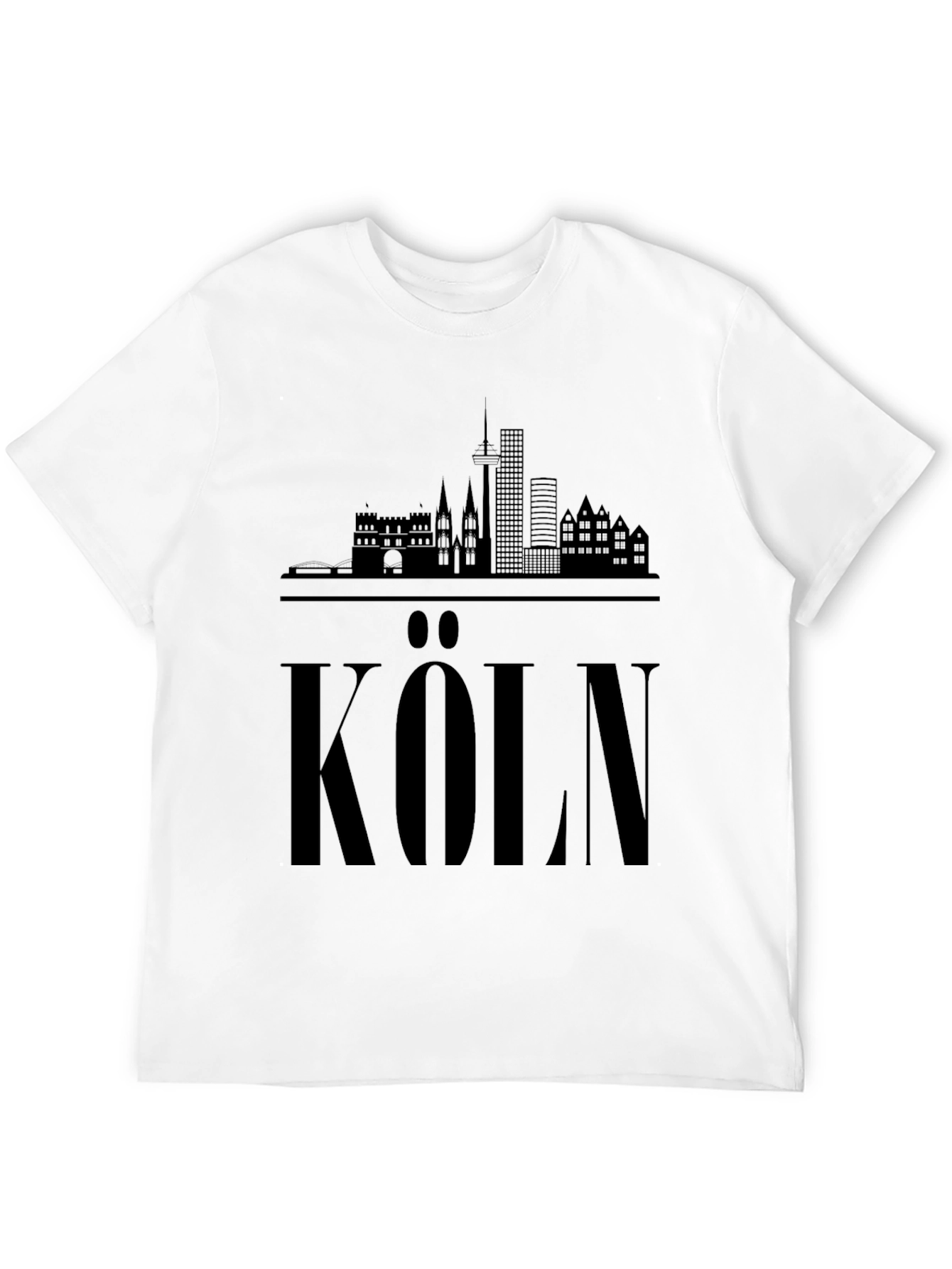 Cologne Skyline T-Shirt - Black Graphic Tee