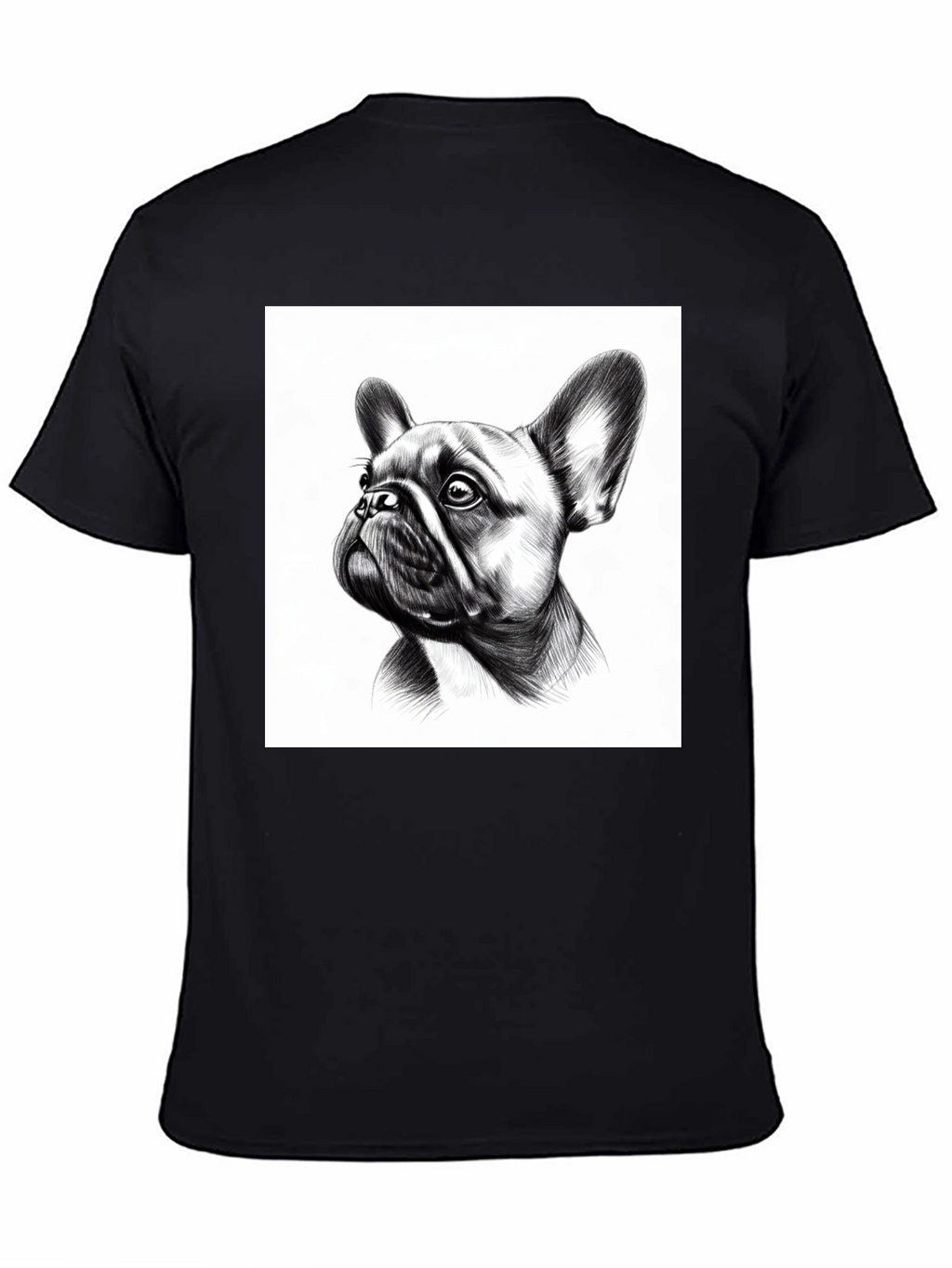 French Bulldog Graphic Tee - Black Cotton Comfort