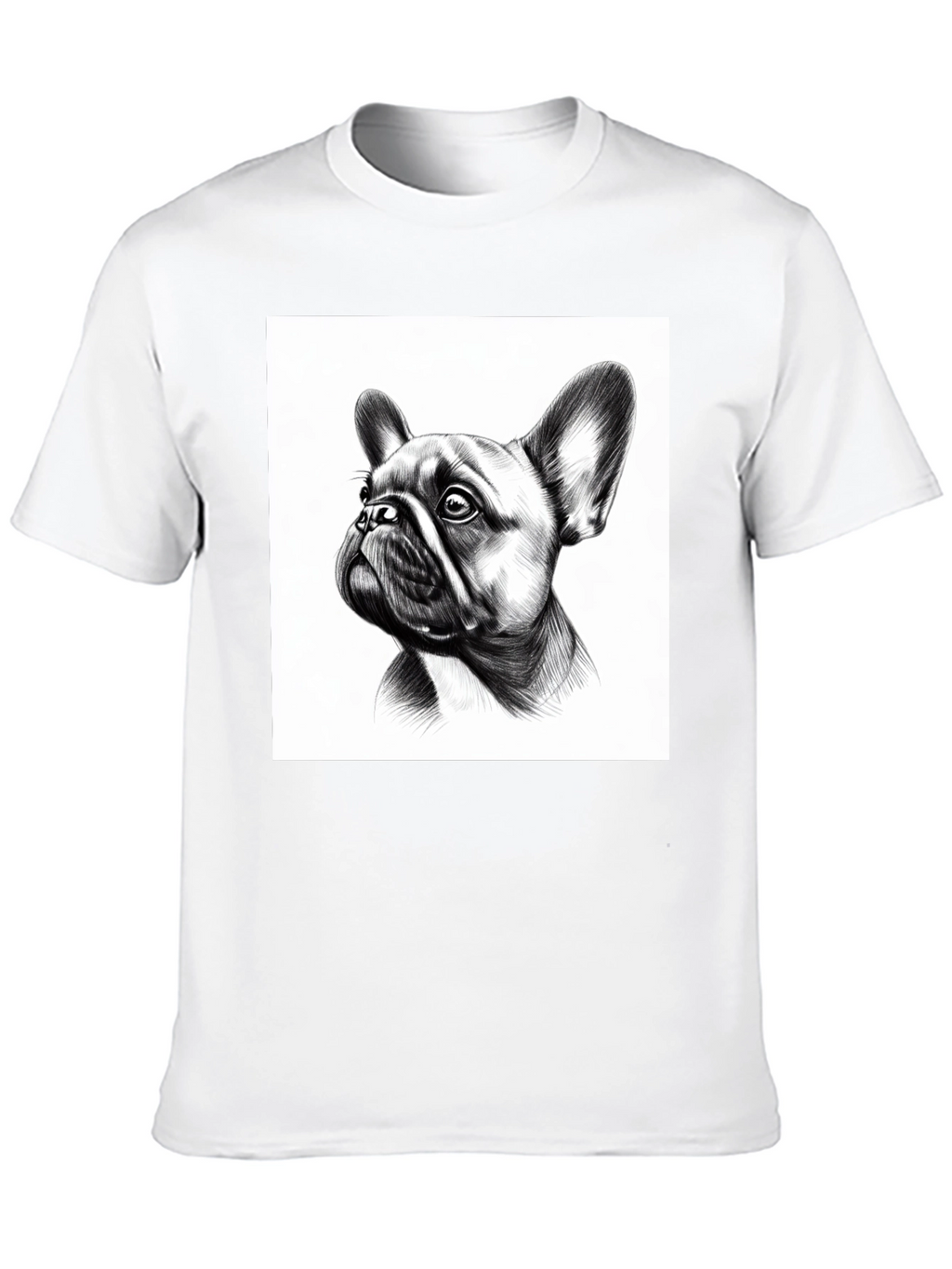 French Bulldog Graphic Tee - Black Cotton Comfort