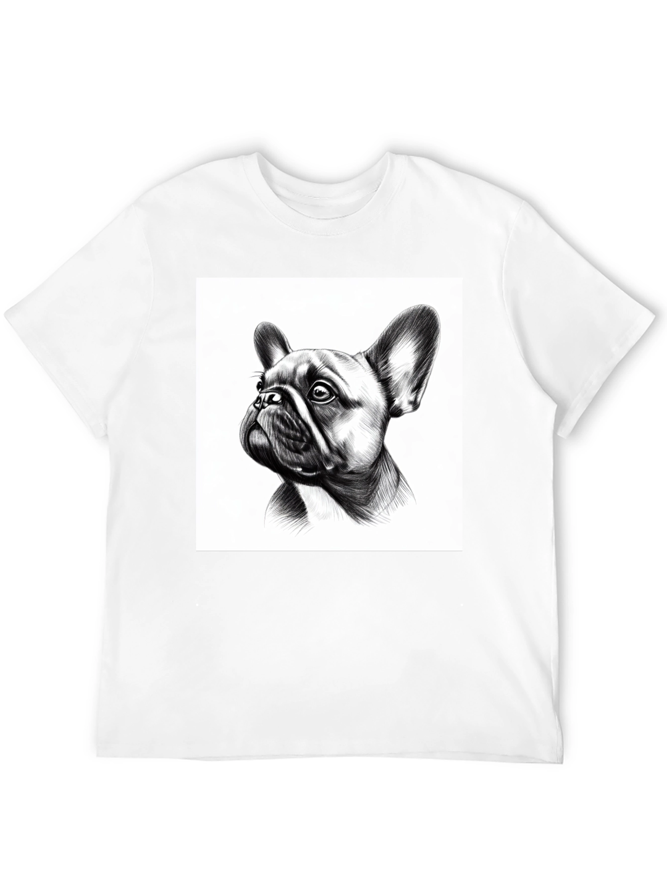 French Bulldog Graphic Tee - Black Cotton Comfort