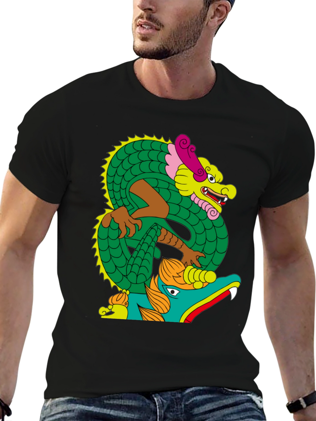 Dragon Graphic Tee - Bold Artistic Design