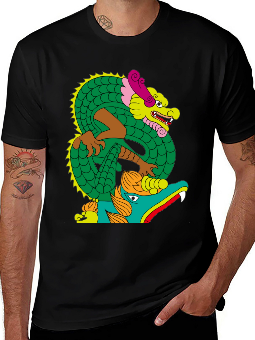 Dragon Graphic Tee - Bold Artistic Design