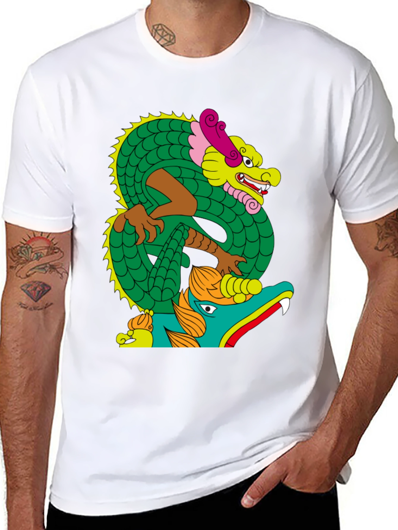 Dragon Graphic Tee - Bold Artistic Design