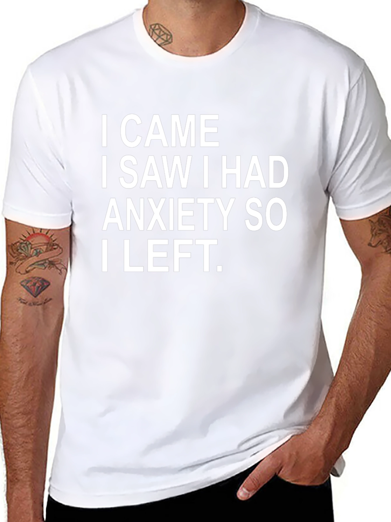 Anxiety Humor T-Shirt - I Came I Saw I Left