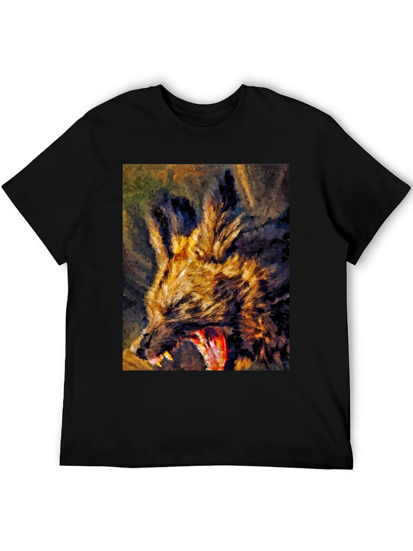 Wild Dog Graphic Tee - Unique Art Design