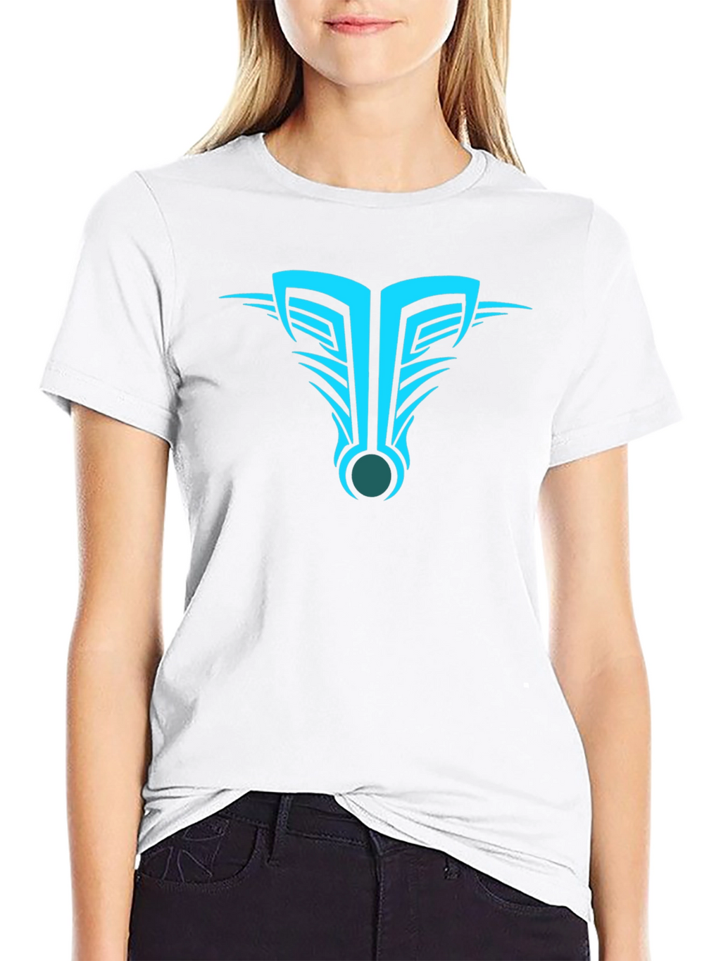 Mens Black T-Shirt with Abstract Tribal Design