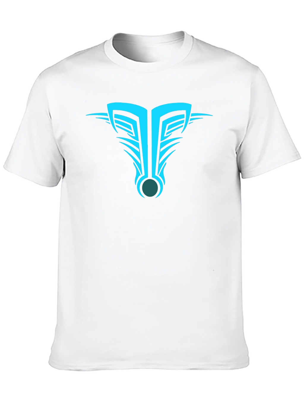 Mens Black T-Shirt with Abstract Tribal Design