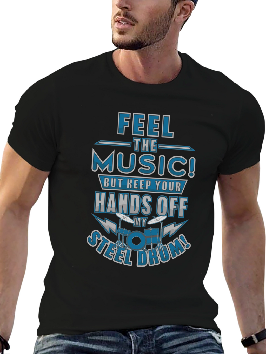 Feel the Music Steel Drum Graphic Tee