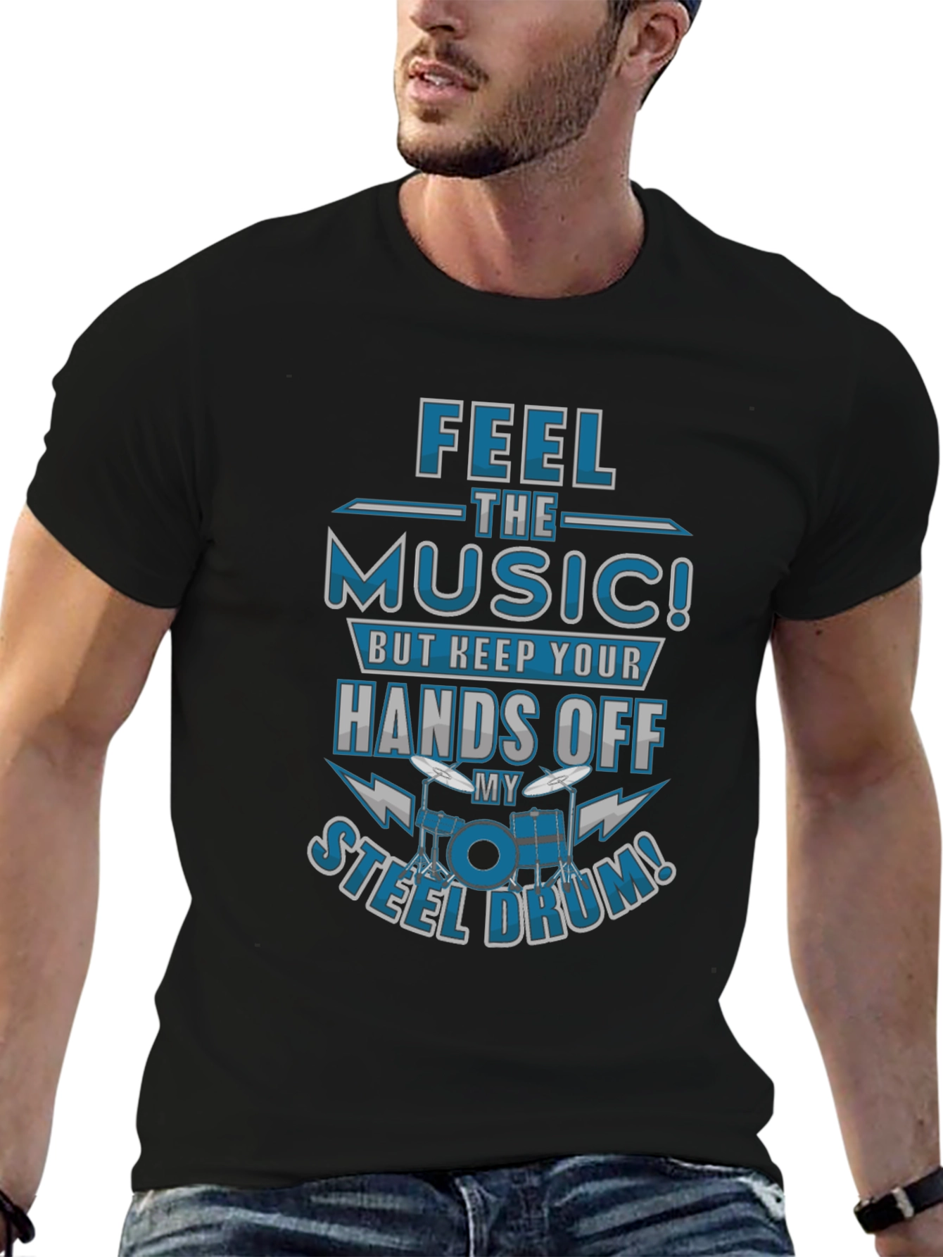 Feel the Music Steel Drum Graphic Tee
