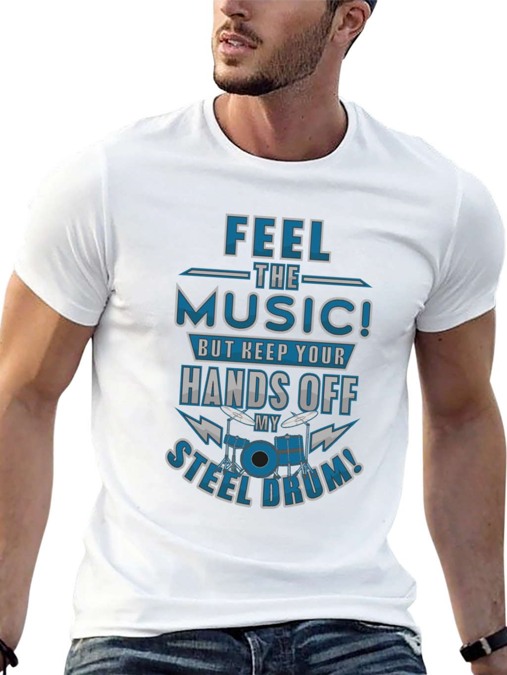 Feel the Music Steel Drum Graphic Tee