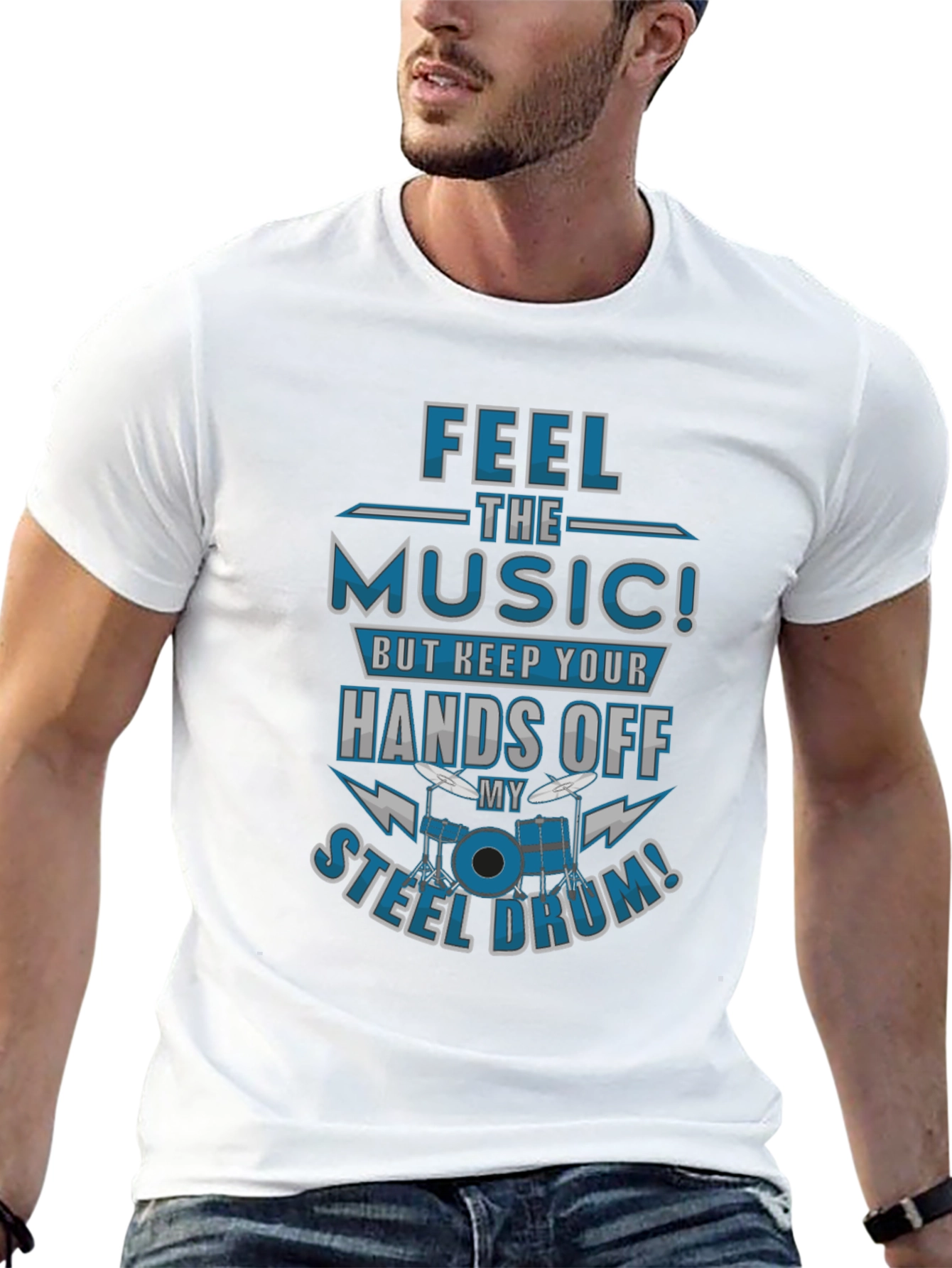 Feel the Music Steel Drum Graphic Tee