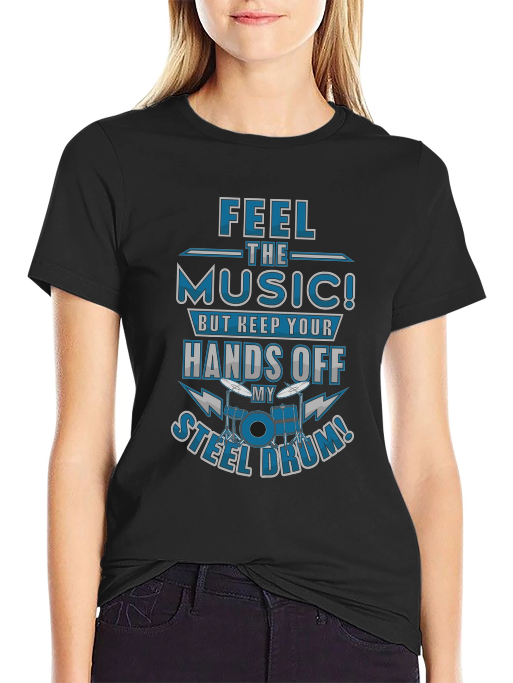Feel the Music Steel Drum Graphic Tee