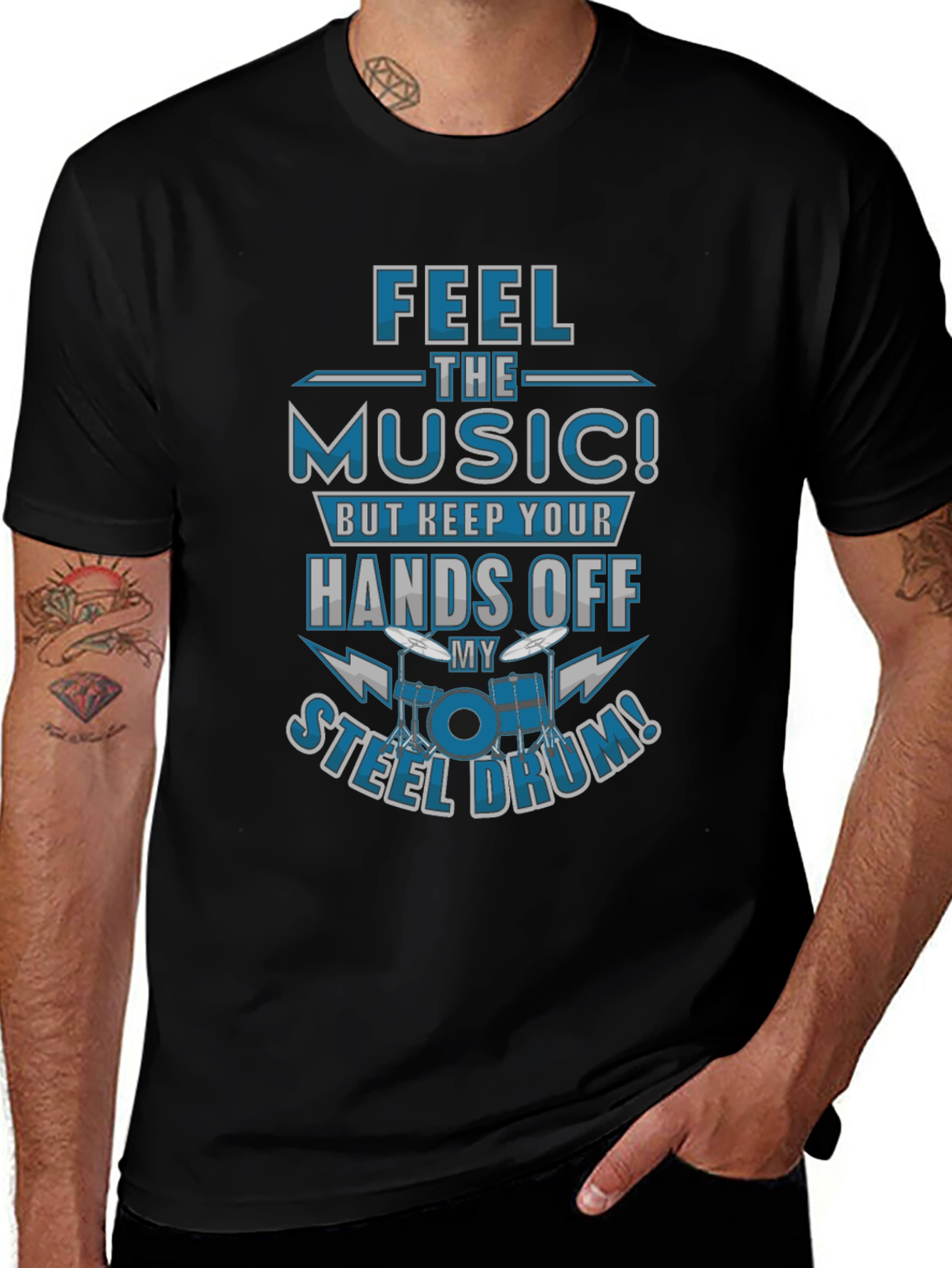 Feel the Music Steel Drum Graphic Tee