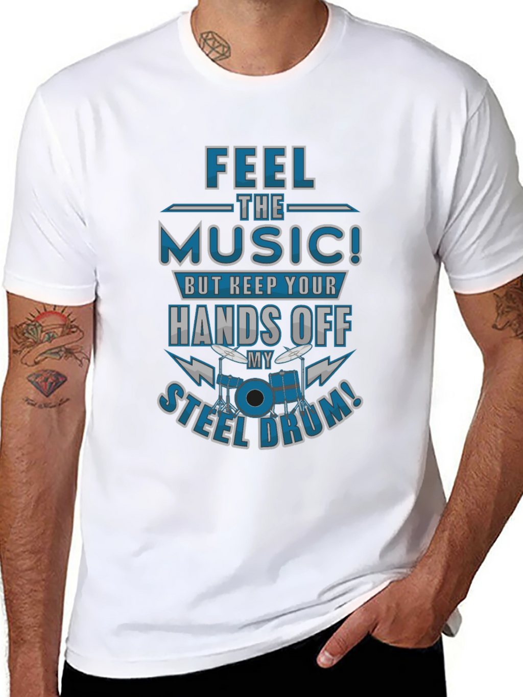 Feel the Music Steel Drum Graphic Tee