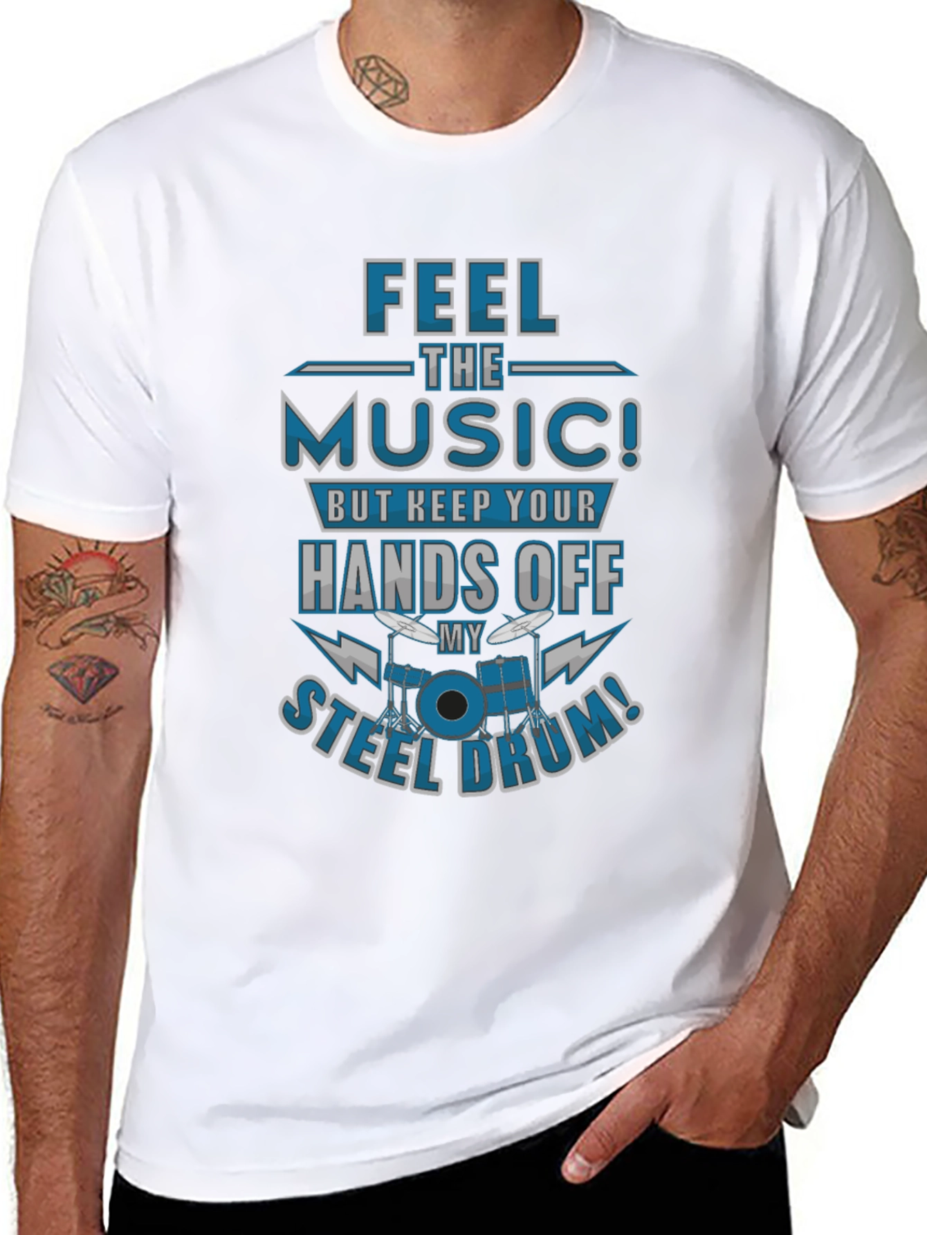 Feel the Music Steel Drum Graphic Tee