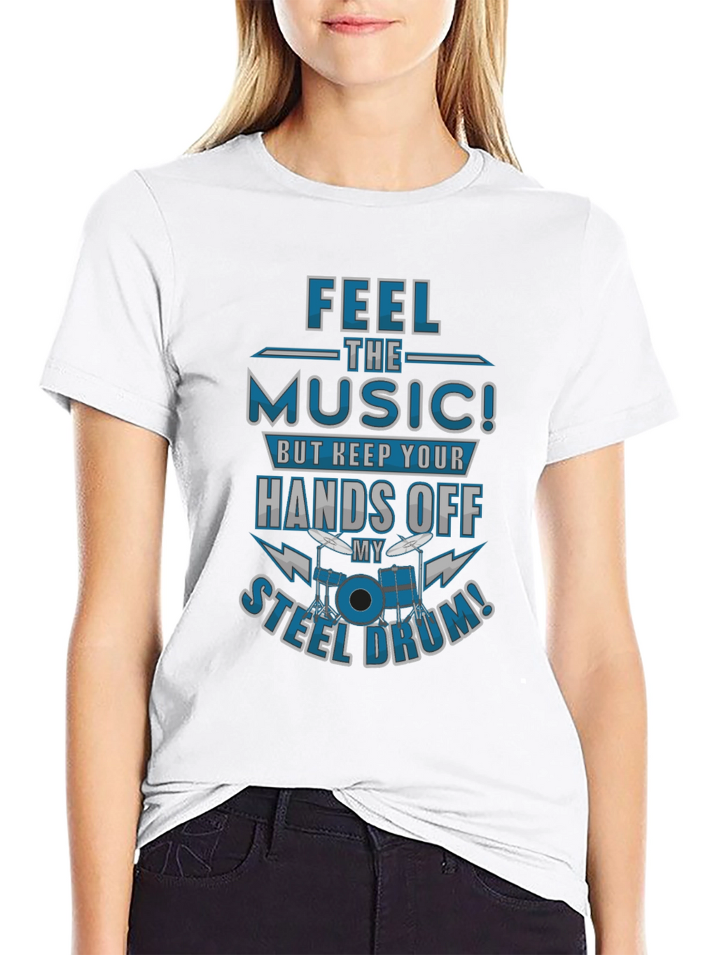 Feel the Music Steel Drum Graphic Tee