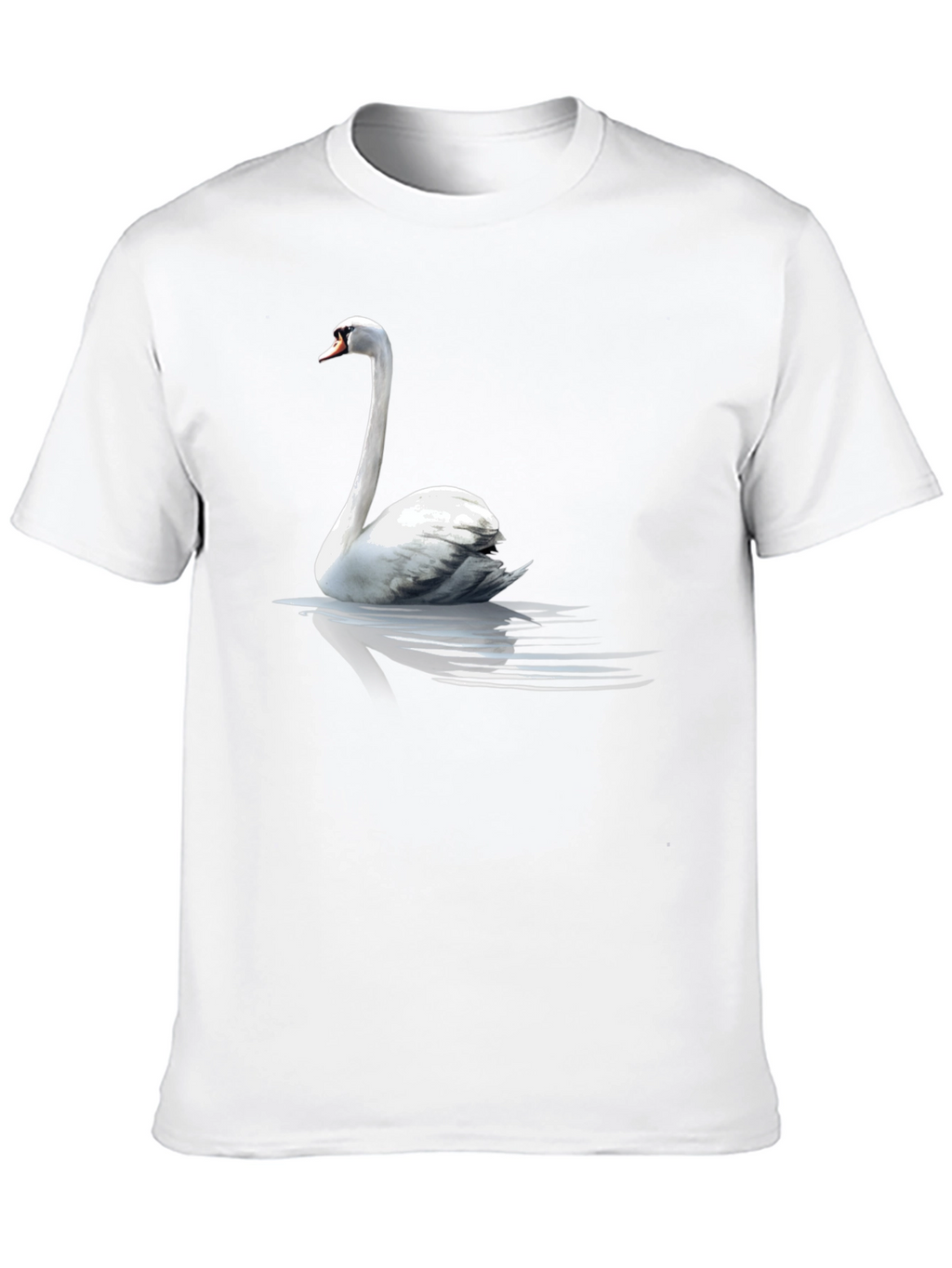 Swan Graphic Tee - Elegant Bird Design Black T-Shirt