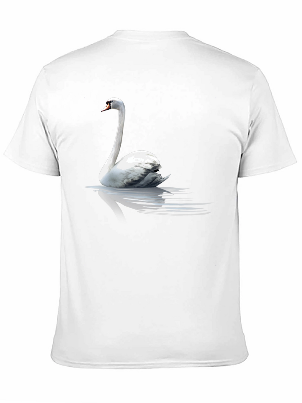 Swan Graphic Tee - Elegant Bird Design Black T-Shirt