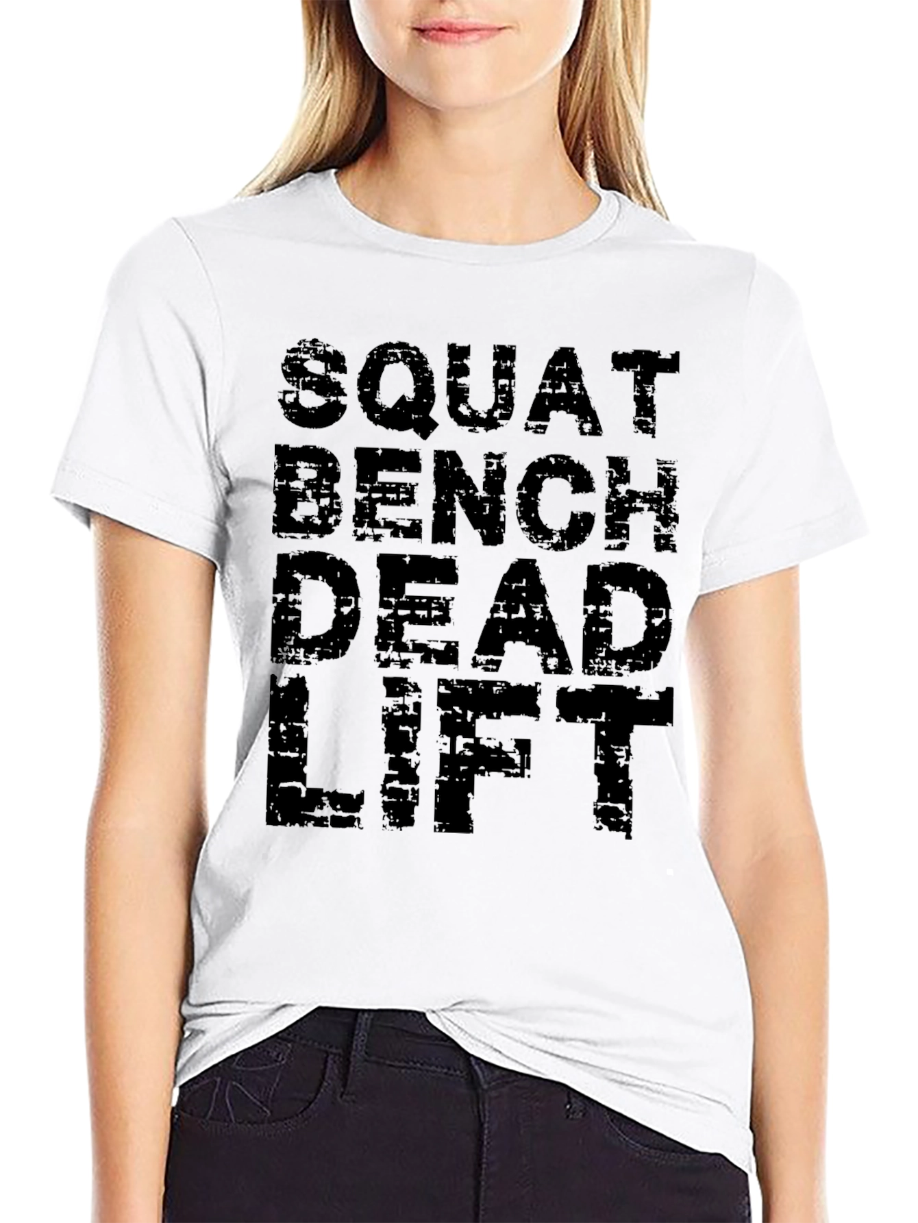 Squat Bench Deadlift T-Shirt - Fitness Gym Workout Tee