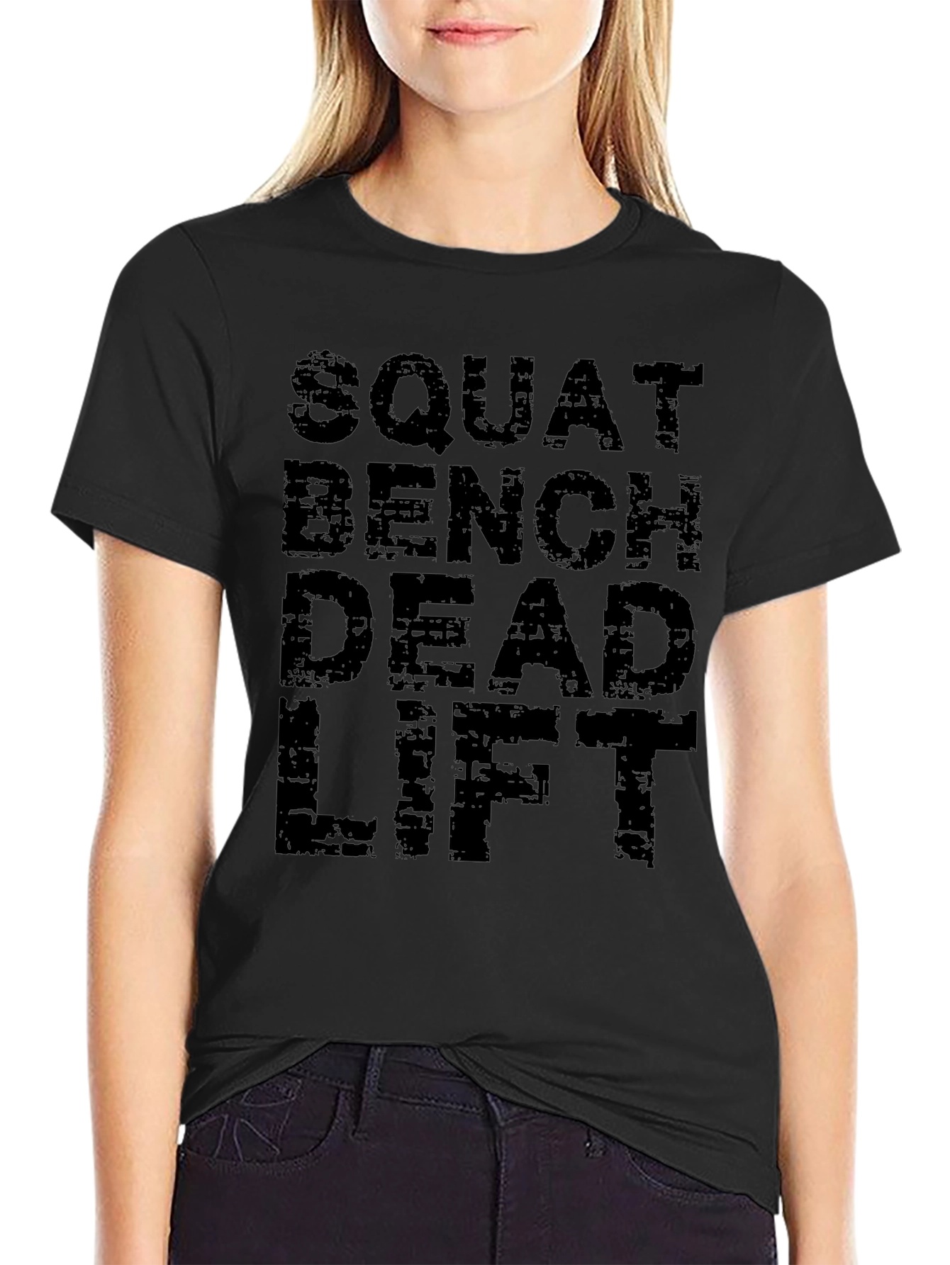 Squat Bench Deadlift T-Shirt - Fitness Gym Workout Tee