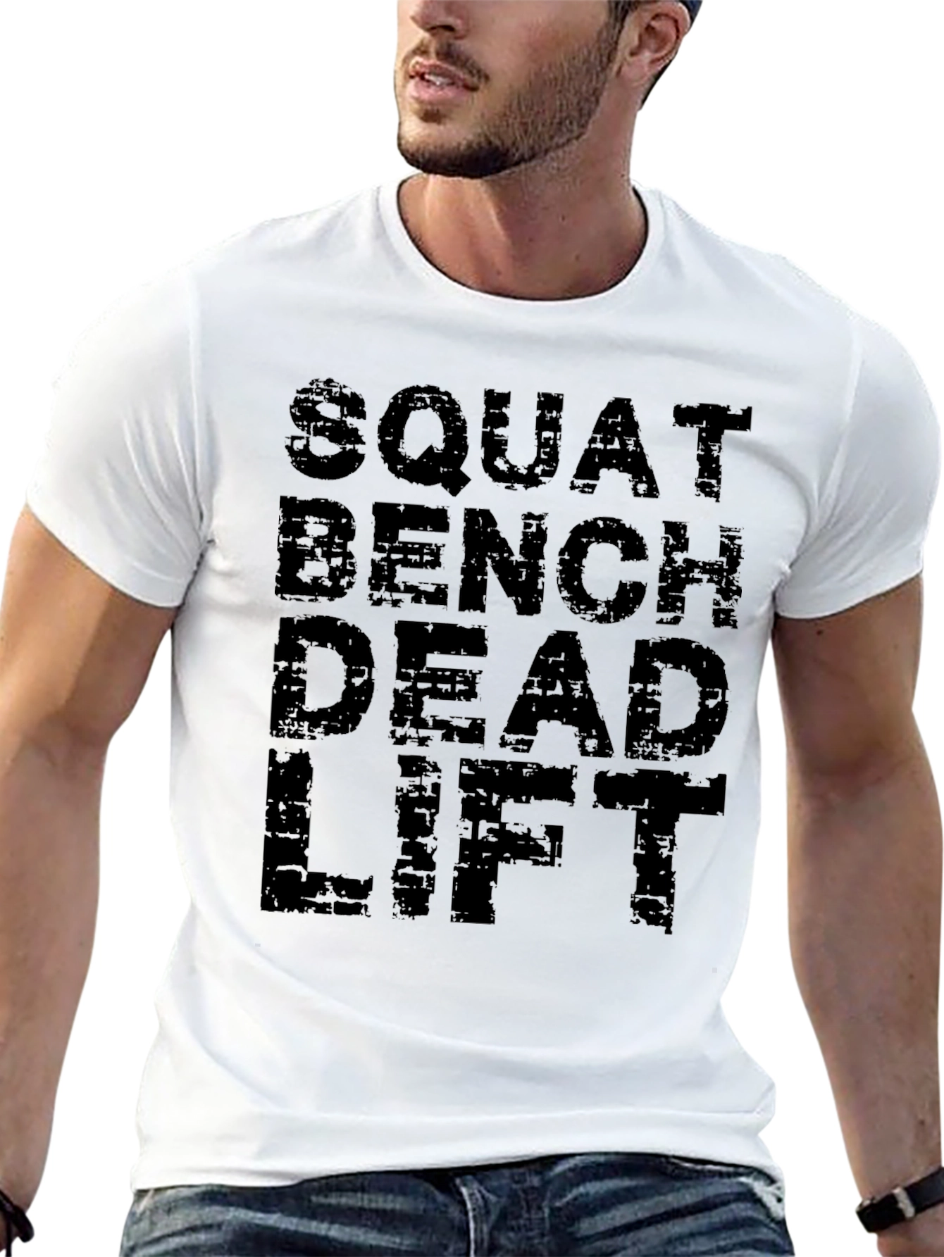 Squat Bench Deadlift T-Shirt - Fitness Gym Workout Tee
