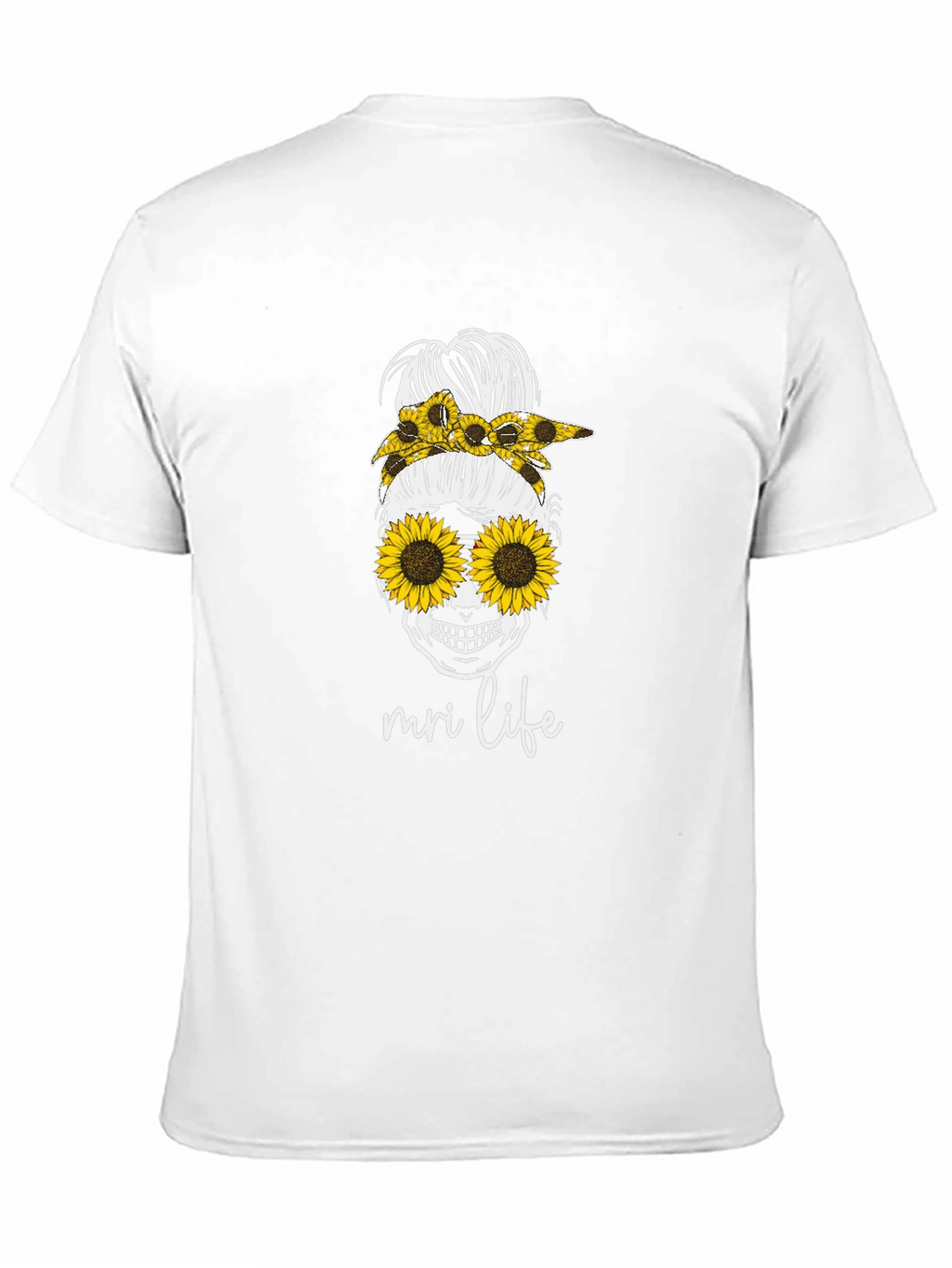MRI Life Sunflower Skull T-Shirt