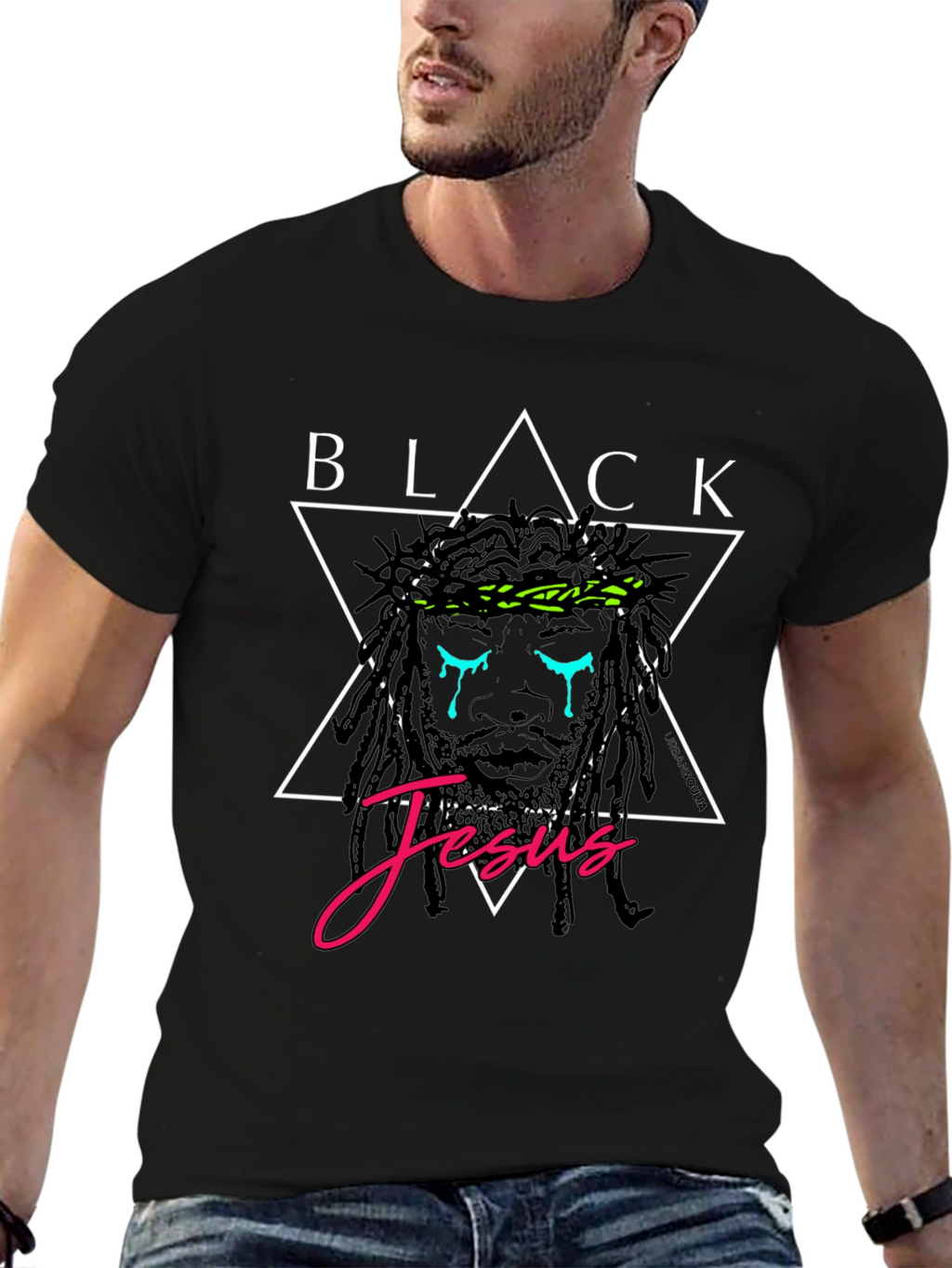 Black Jesus Graphic T-Shirt