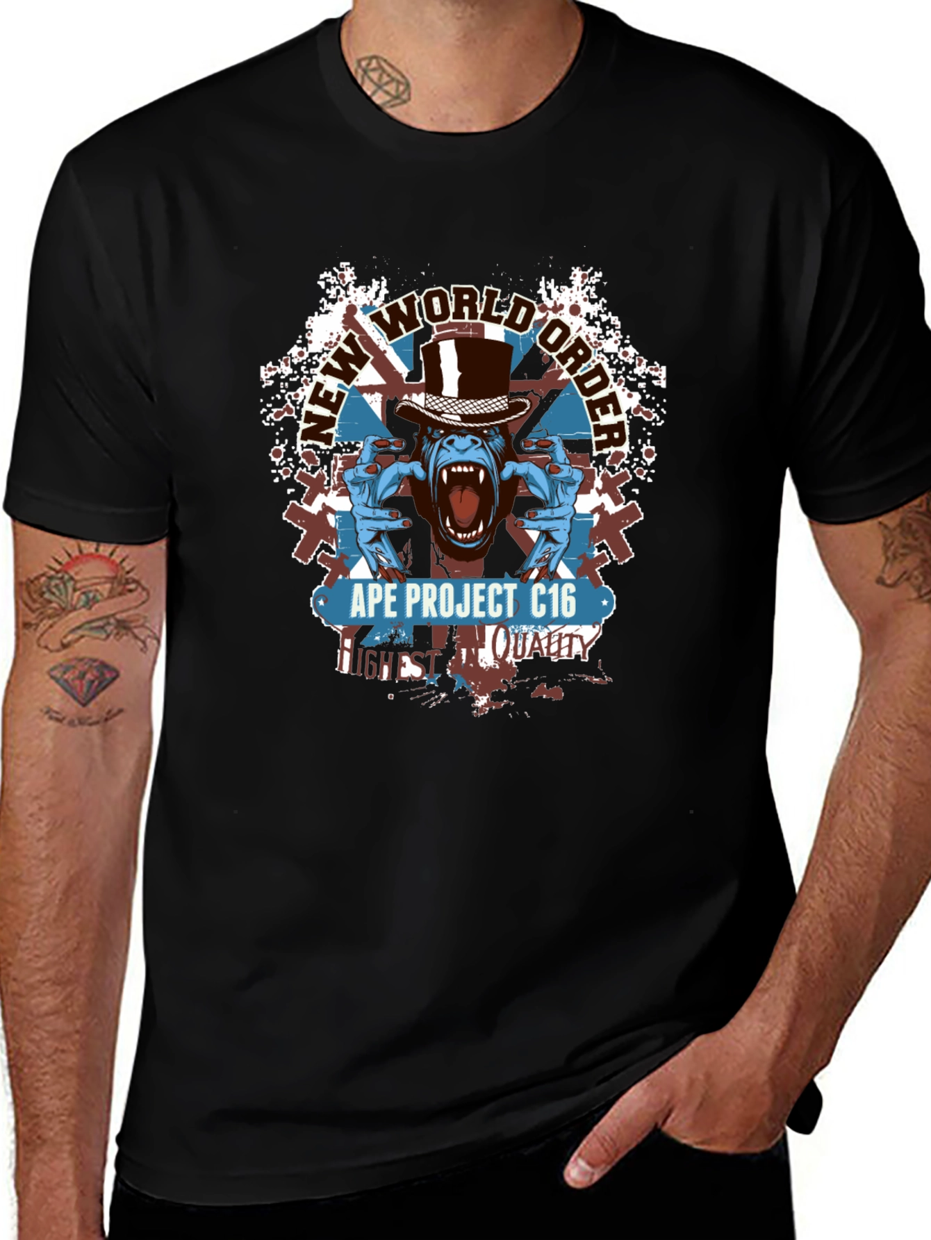 Ape Project C16 T-Shirt - New World Order Design