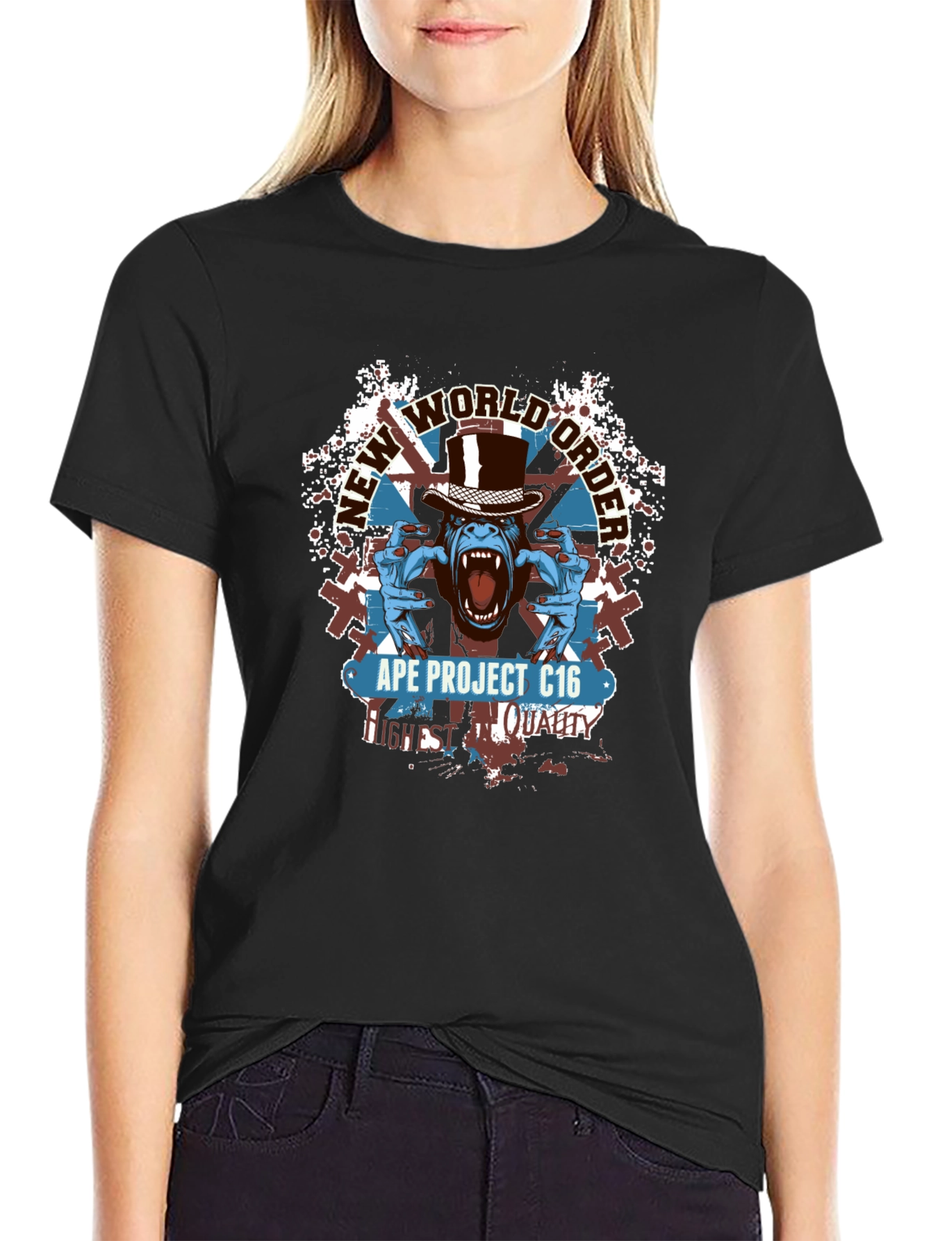 Ape Project C16 T-Shirt - New World Order Design