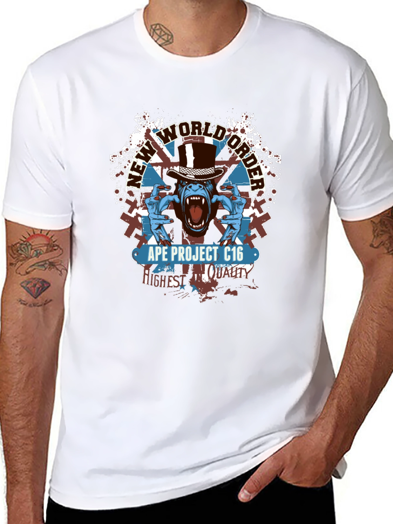 Ape Project C16 T-Shirt - New World Order Design