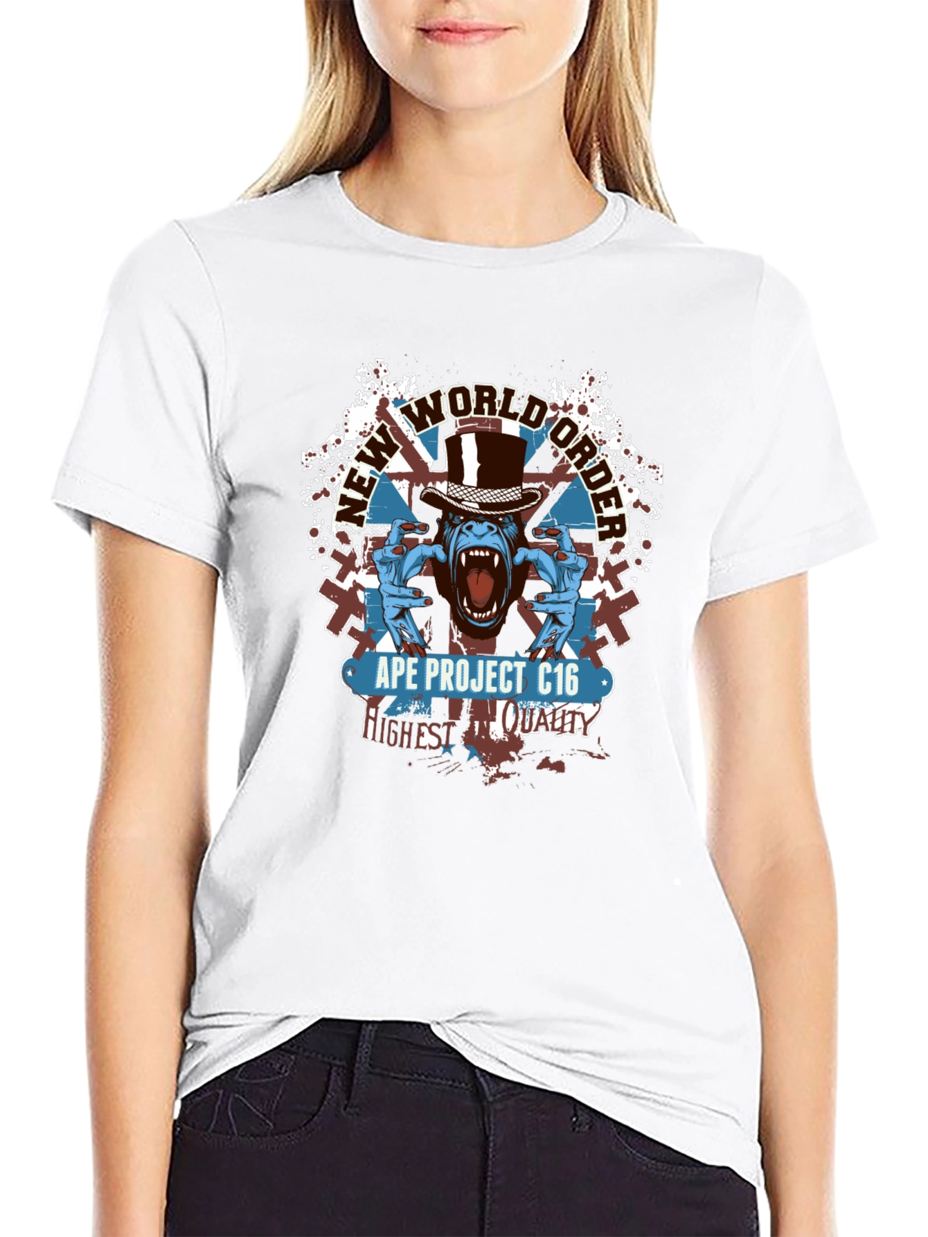 Ape Project C16 T-Shirt - New World Order Design