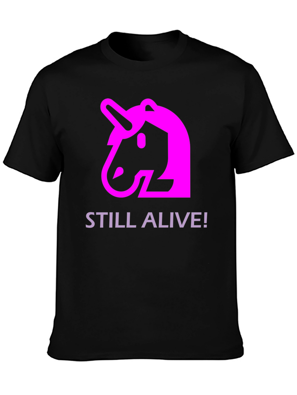 Unicorn Still Alive! Graphic Black T-Shirt