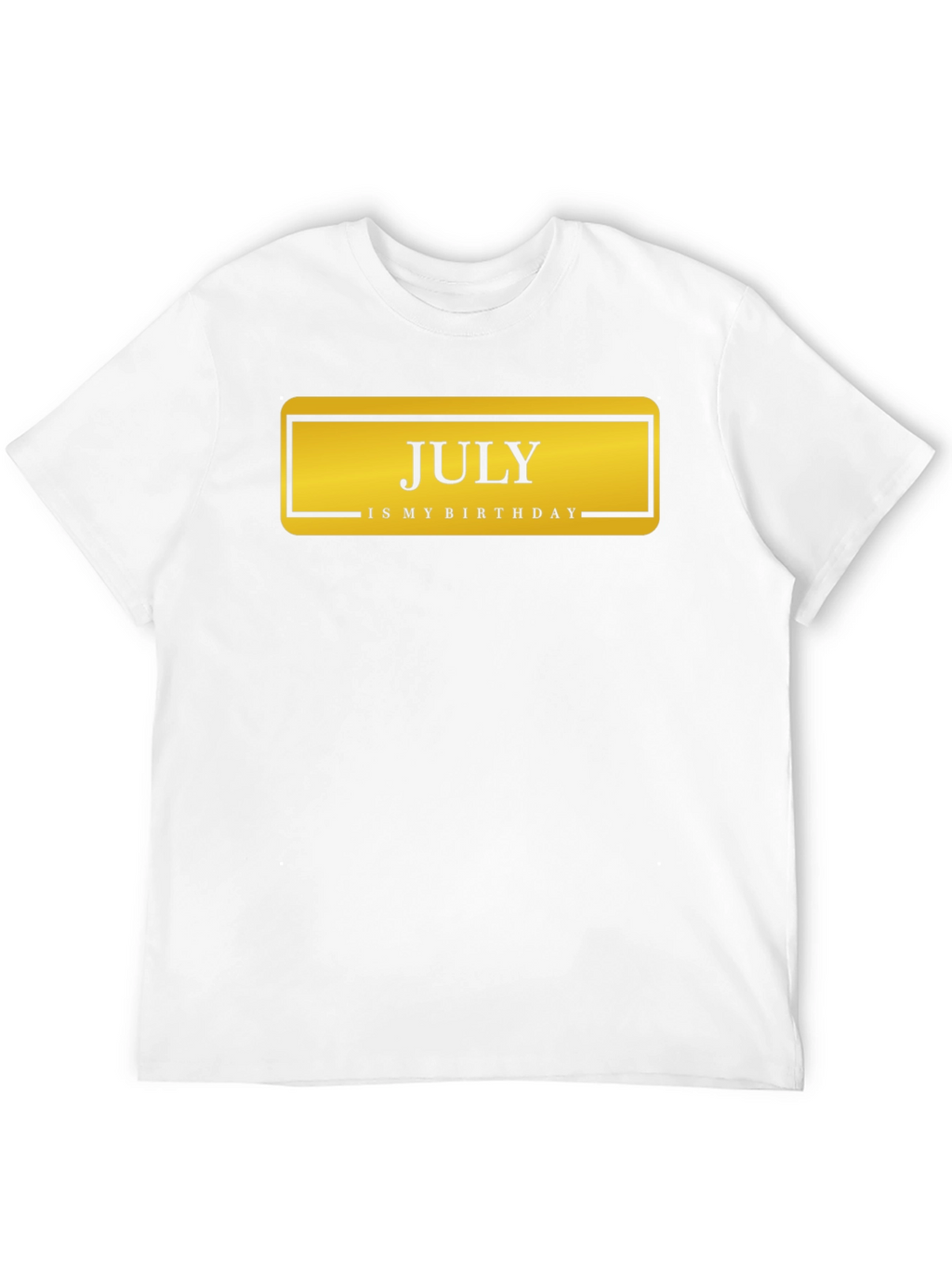 July Birthday T-Shirt - Black Crew Neck Tee