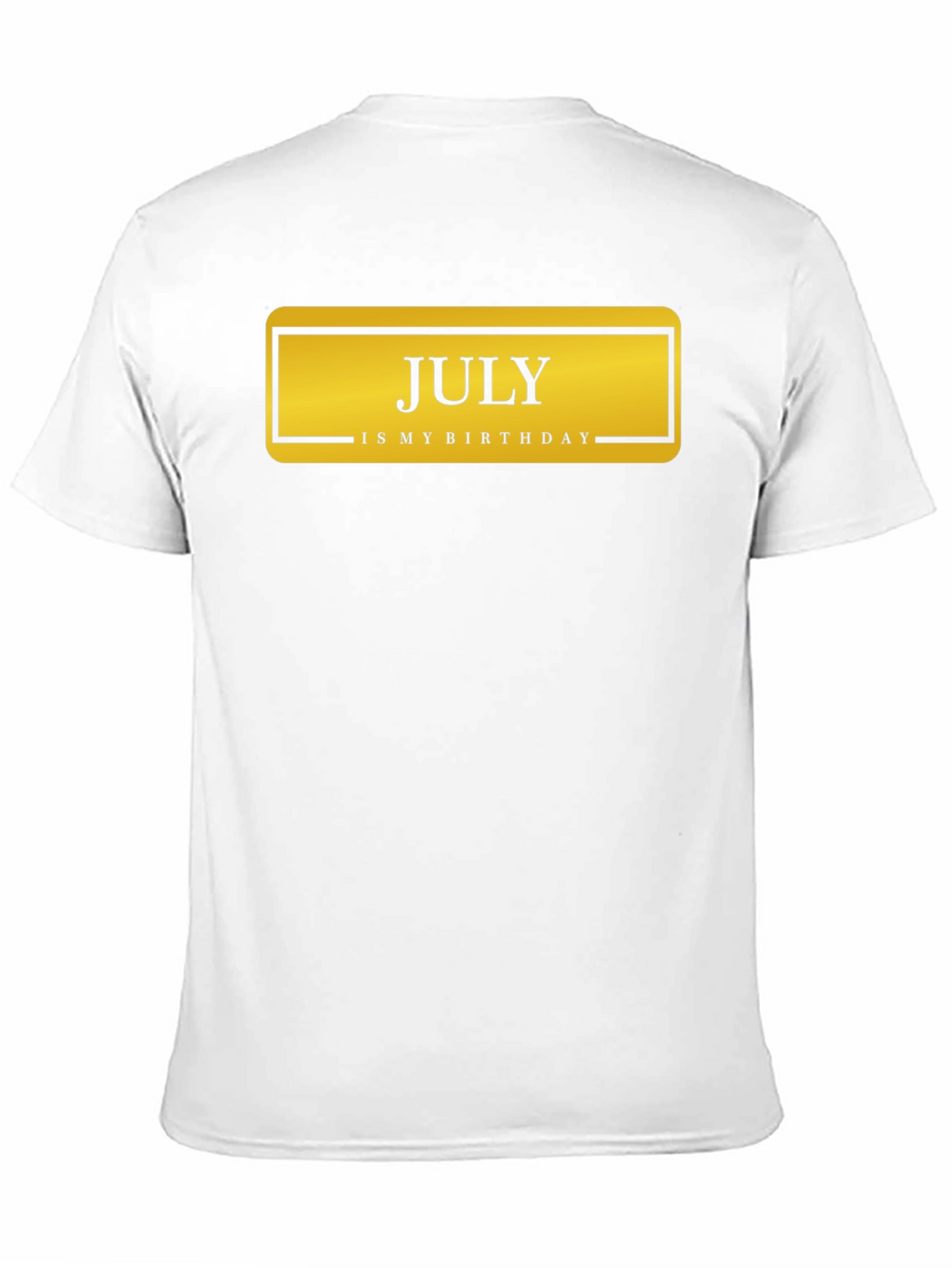 July Birthday T-Shirt - Black Crew Neck Tee