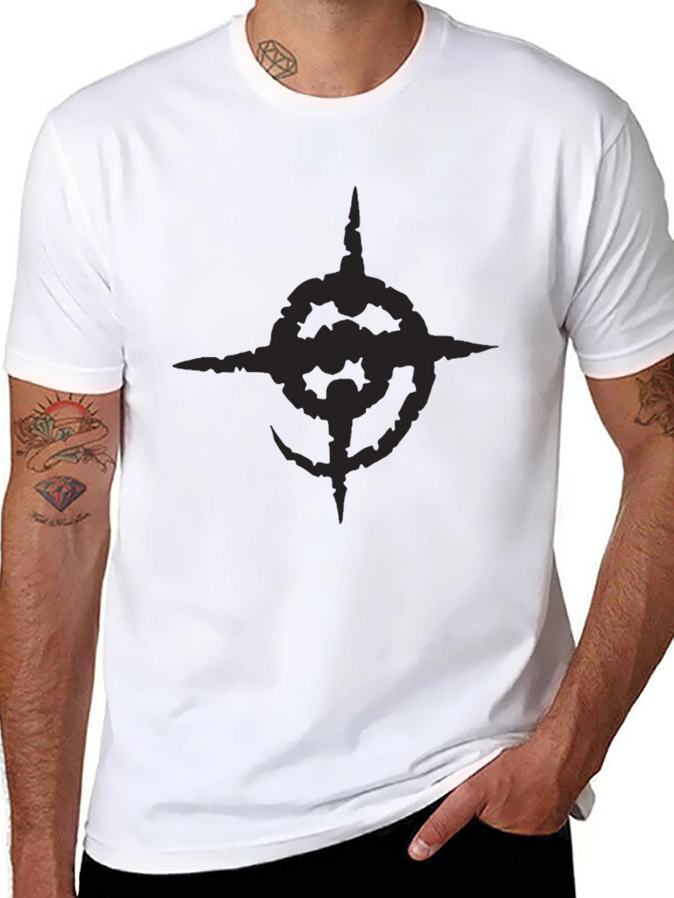 Dark Symbol Graphic Tee - Mens Short Sleeve Black Shirt