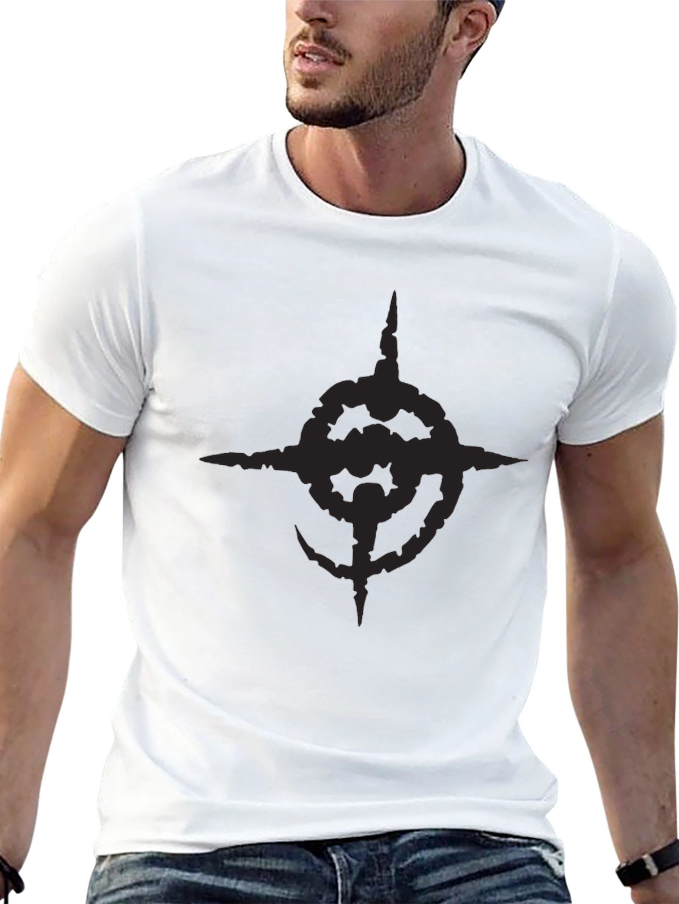 Dark Symbol Graphic Tee - Mens Short Sleeve Black Shirt