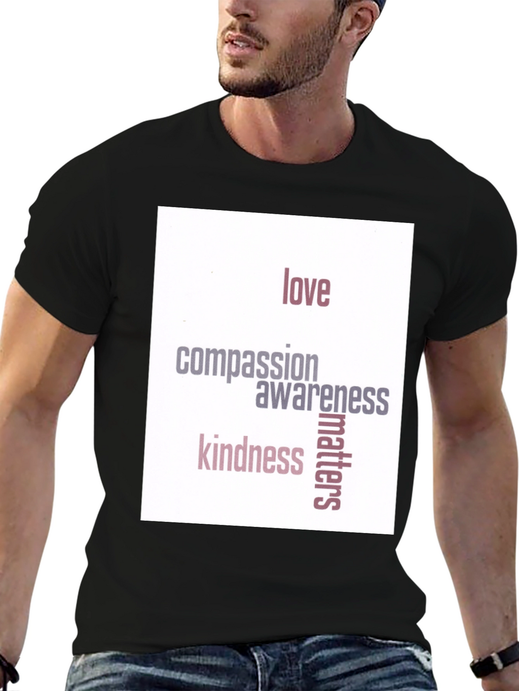 Love Compassion Kindness Matters Black T-Shirt