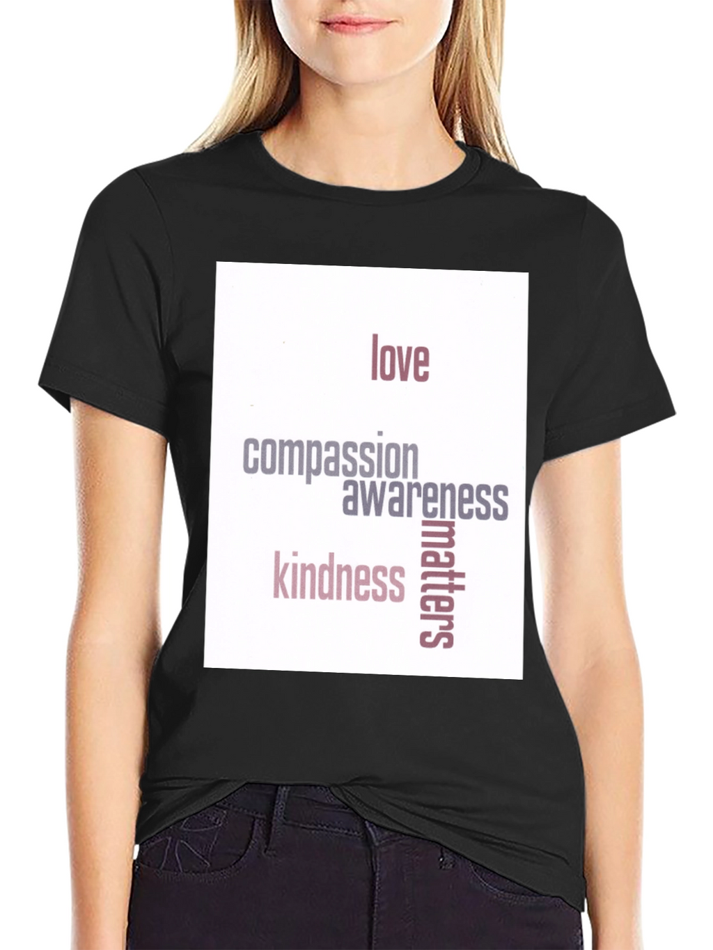Love Compassion Kindness Matters Black T-Shirt
