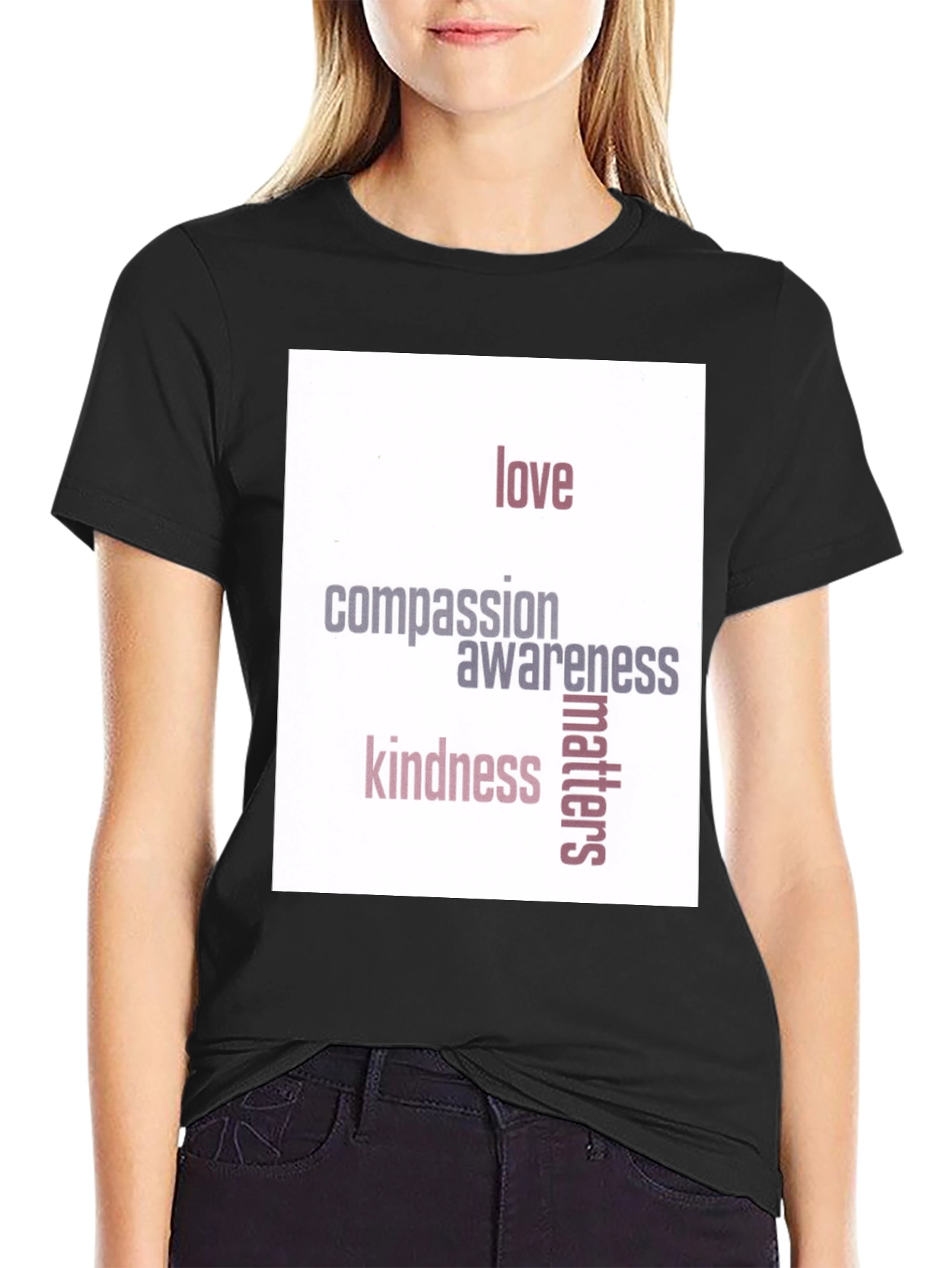 Love Compassion Kindness Matters Black T-Shirt